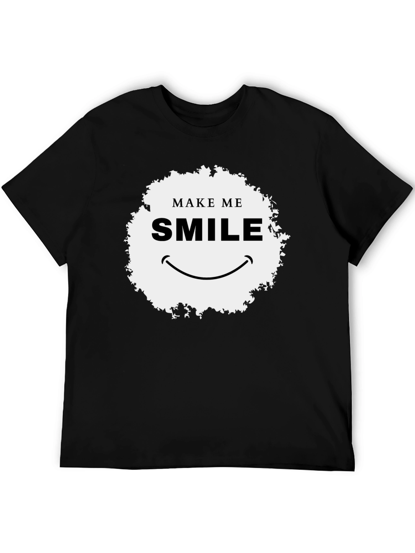Make Me Smile Graphic T-Shirt - Black Classic Fit