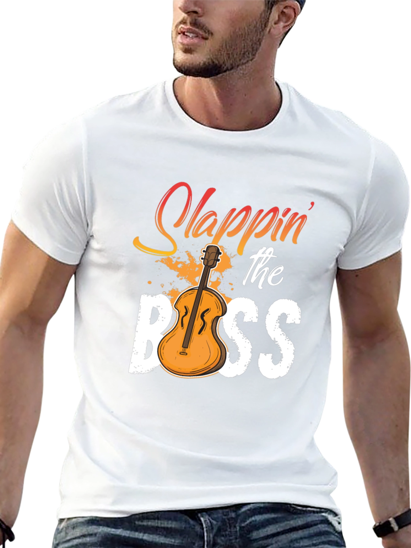 Slappin the Bass T-Shirt - Musician Novelty Tee