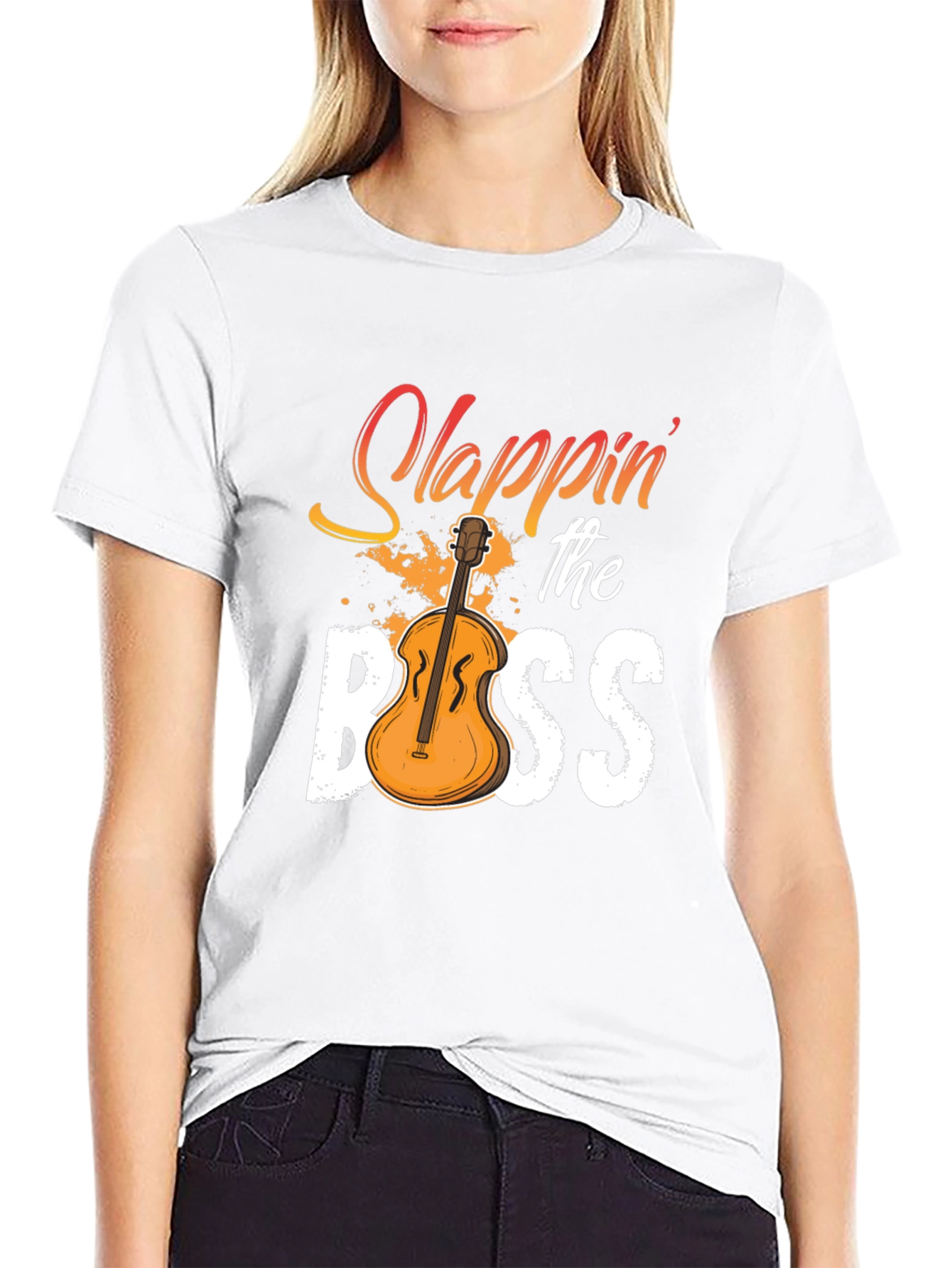 Slappin the Bass T-Shirt - Musician Novelty Tee