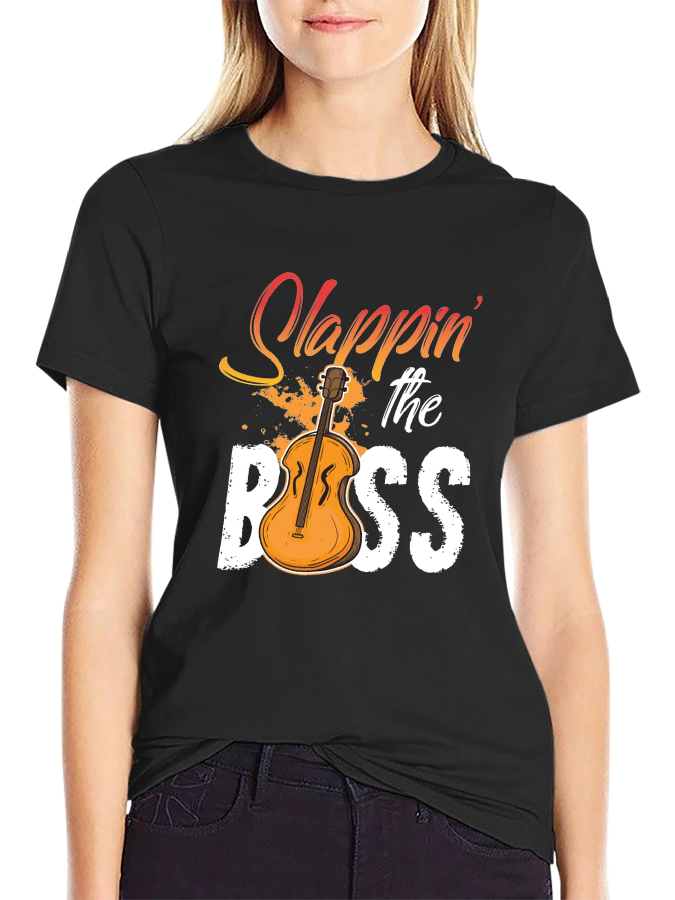 Slappin the Bass T-Shirt - Musician Novelty Tee