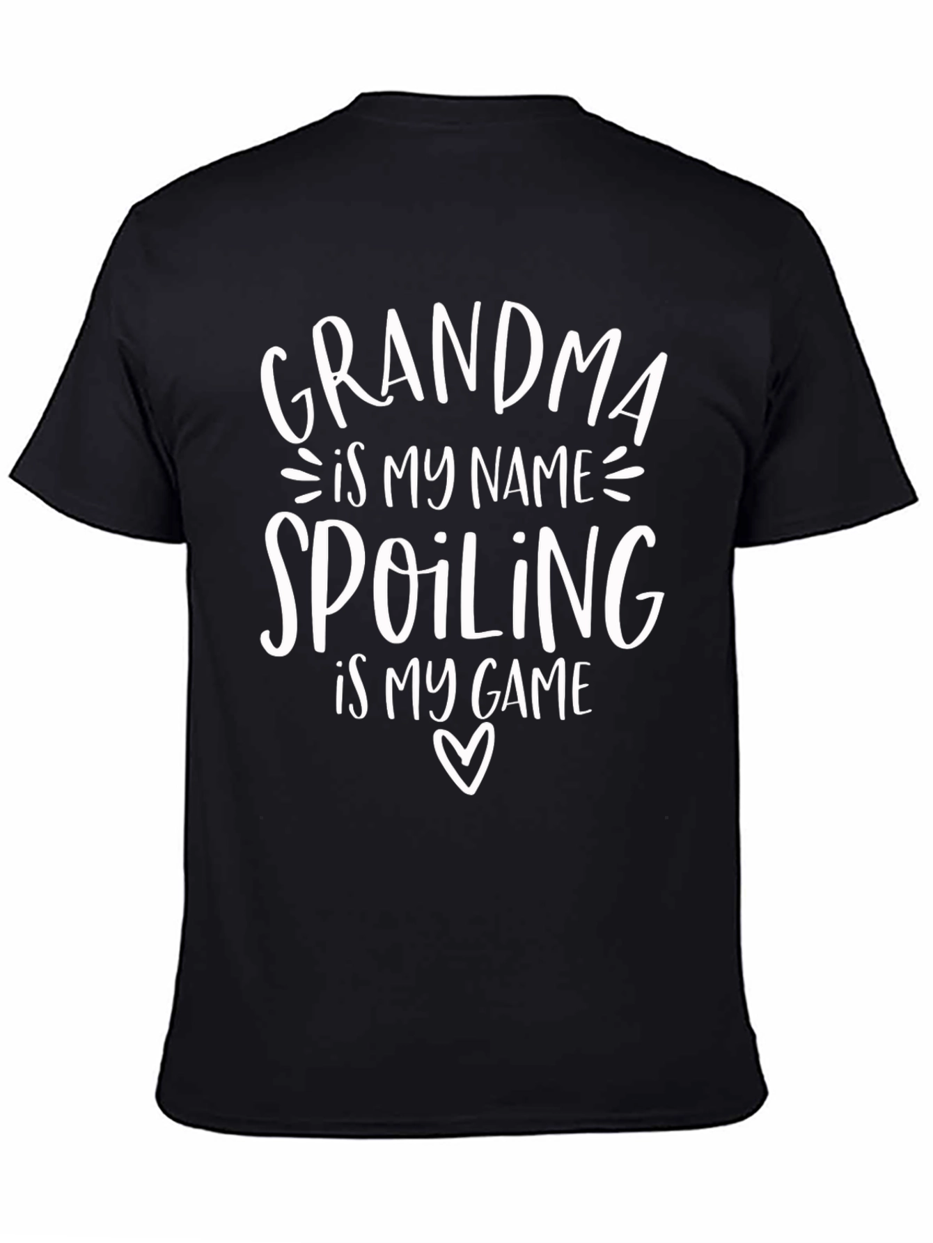 Grandma Spoiling Game Black Cotton Graphic Tee