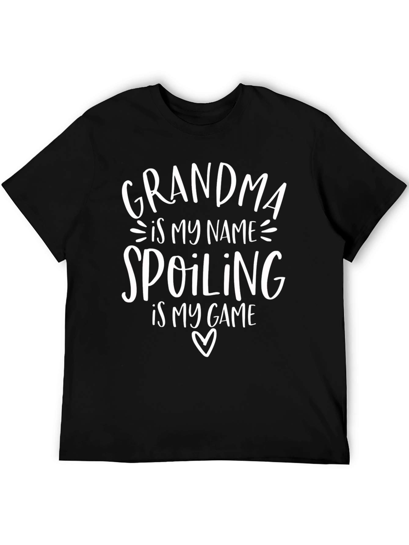 Grandma Spoiling Game Black Cotton Graphic Tee