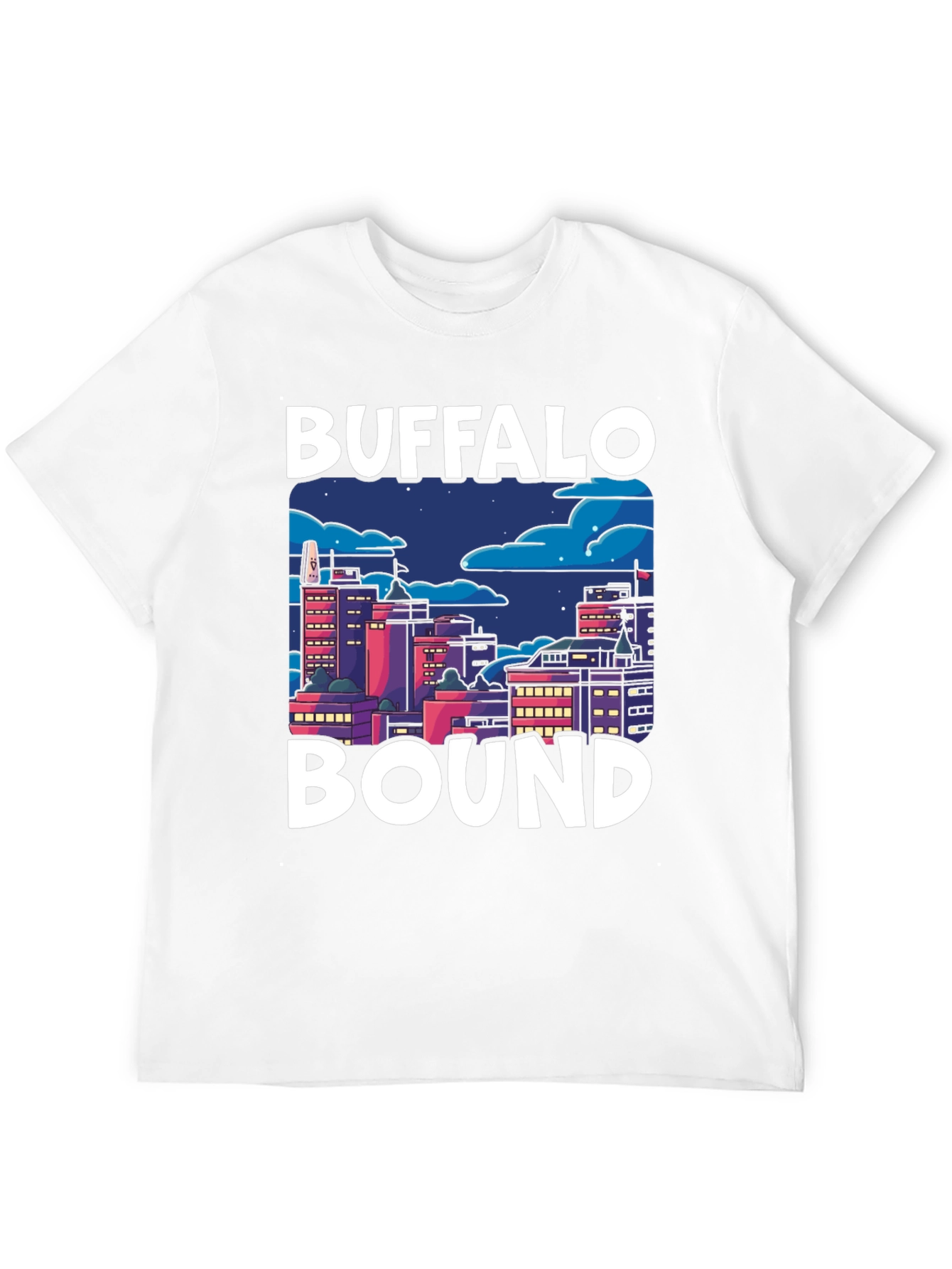 Buffalo Bound Graphic Tee - Cityscape Design