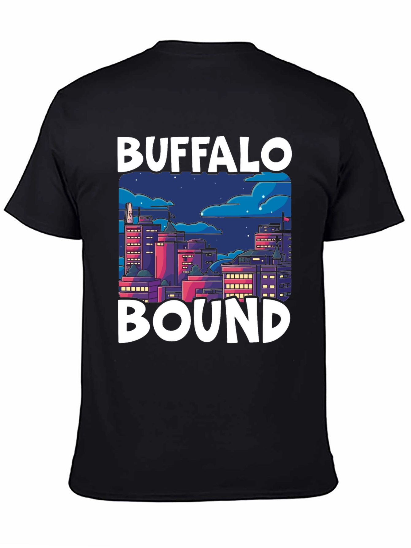 Buffalo Bound Graphic Tee - Cityscape Design