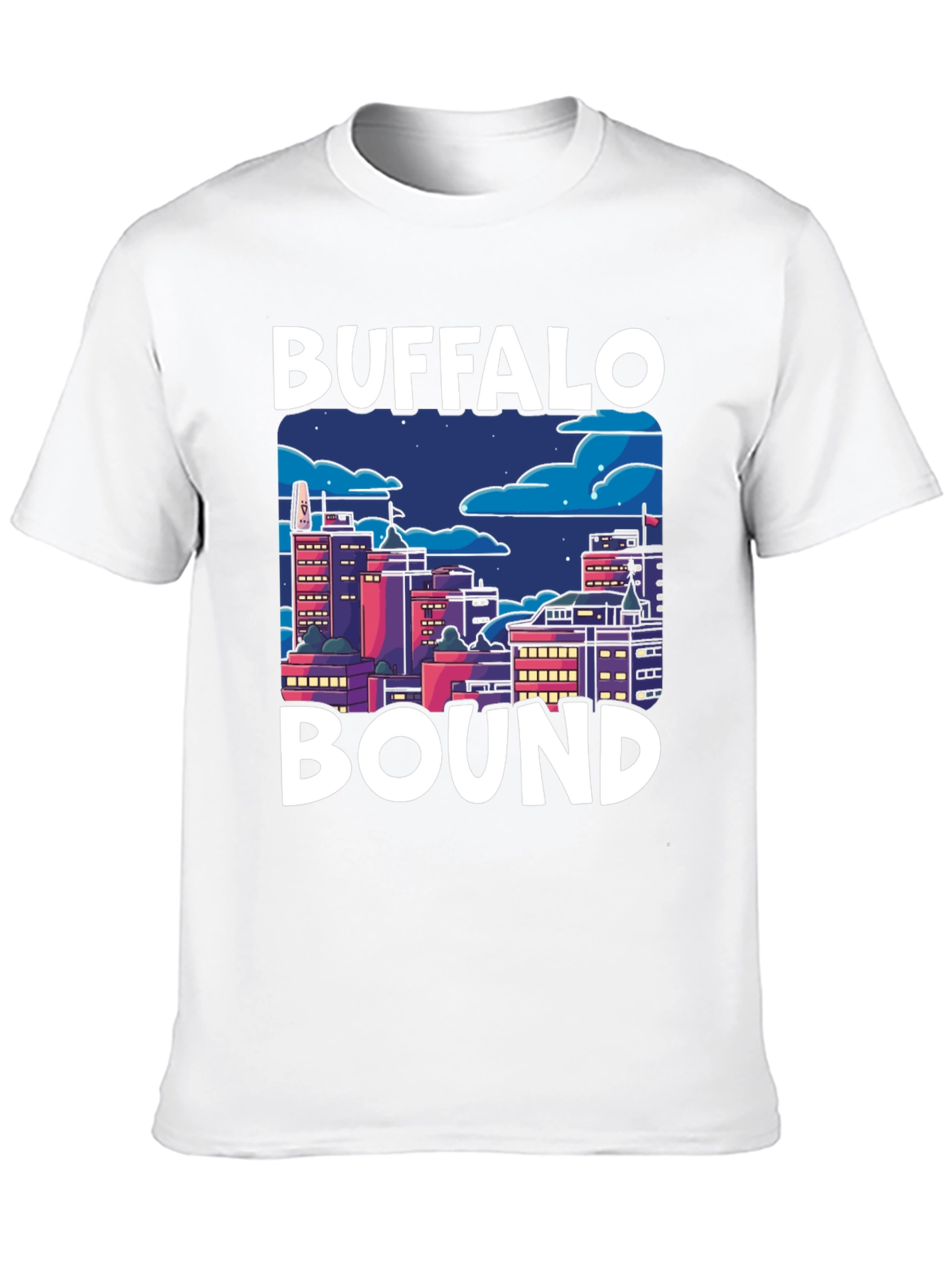Buffalo Bound Graphic Tee - Cityscape Design