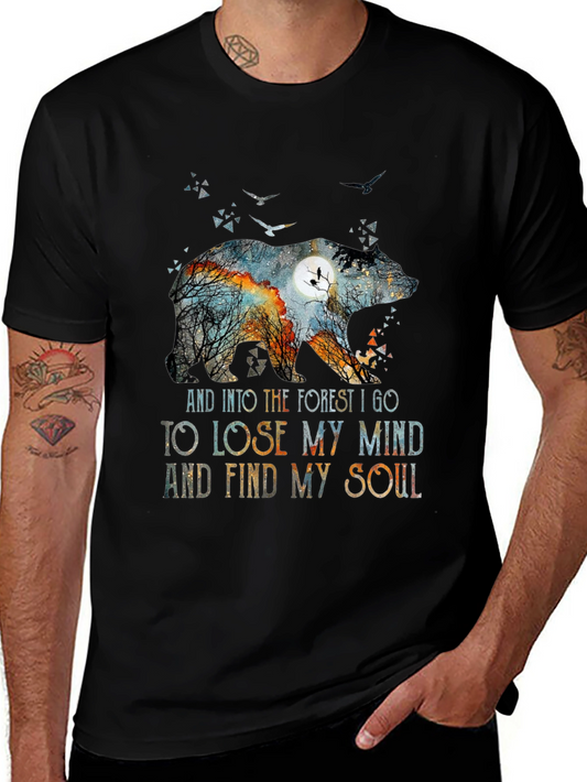 Forest Bear Graphic Tee - Lose Your Mind Find Your Soul