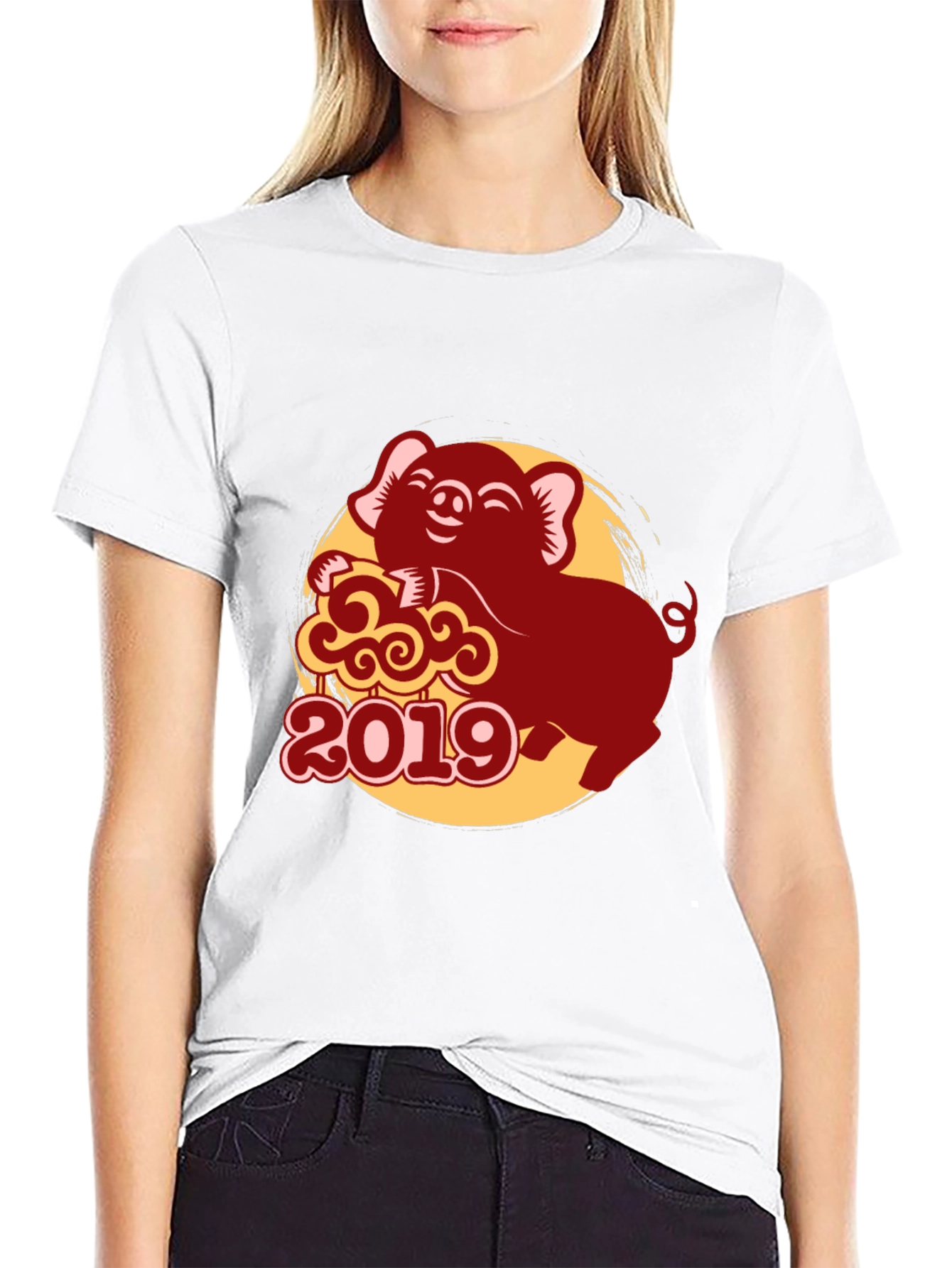 2019 Year of the Pig Black T-Shirt