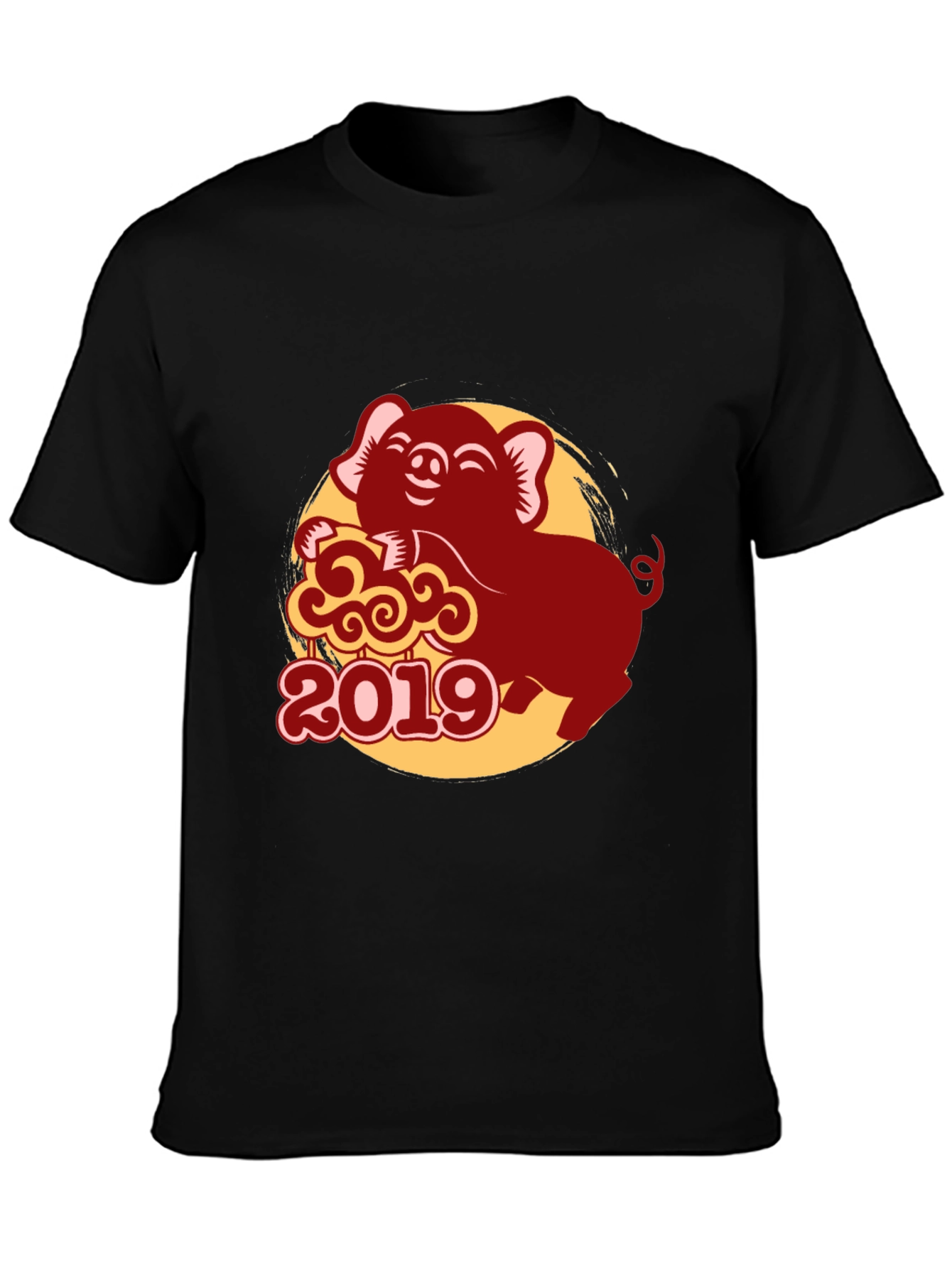 2019 Year of the Pig Black T-Shirt