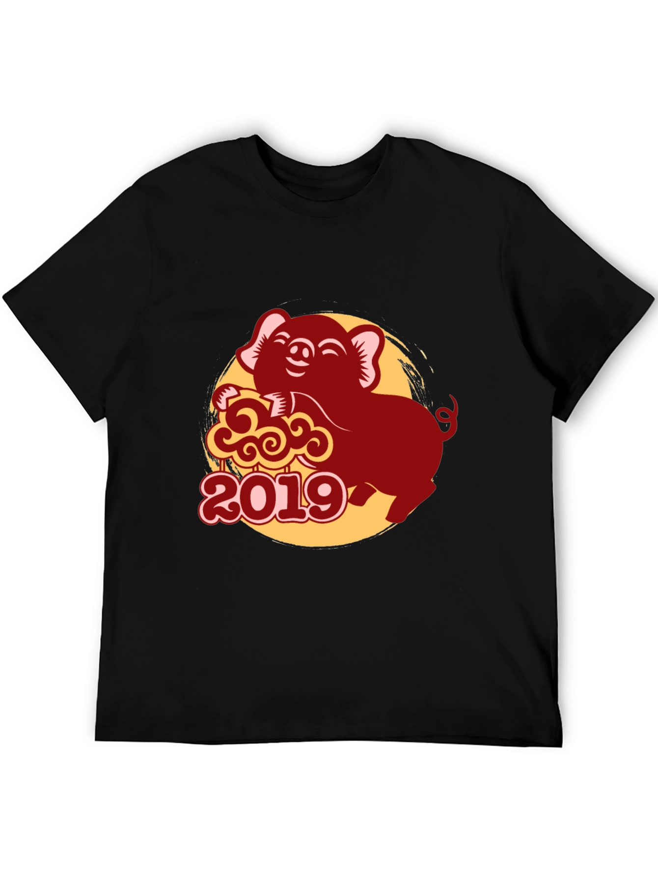 2019 Year of the Pig Black T-Shirt