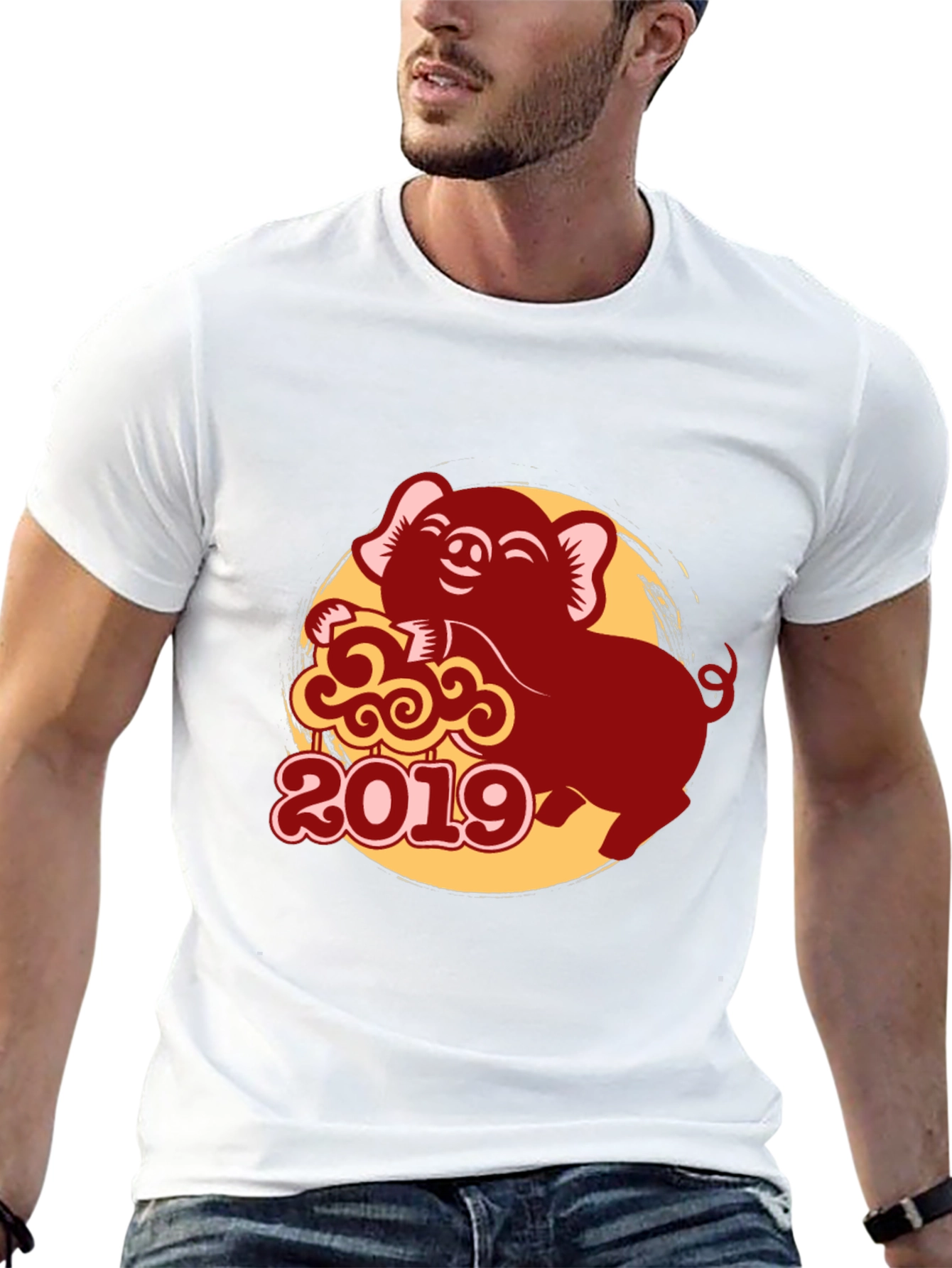2019 Year of the Pig Black T-Shirt