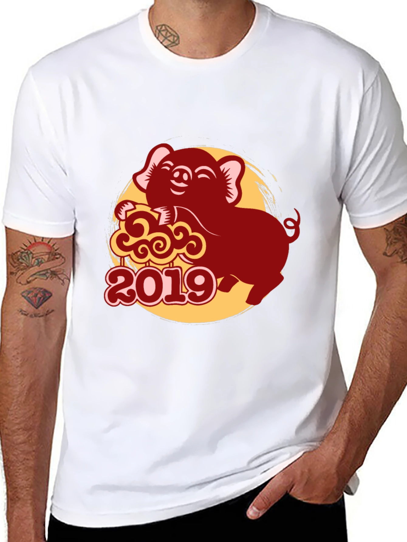 2019 Year of the Pig Black T-Shirt