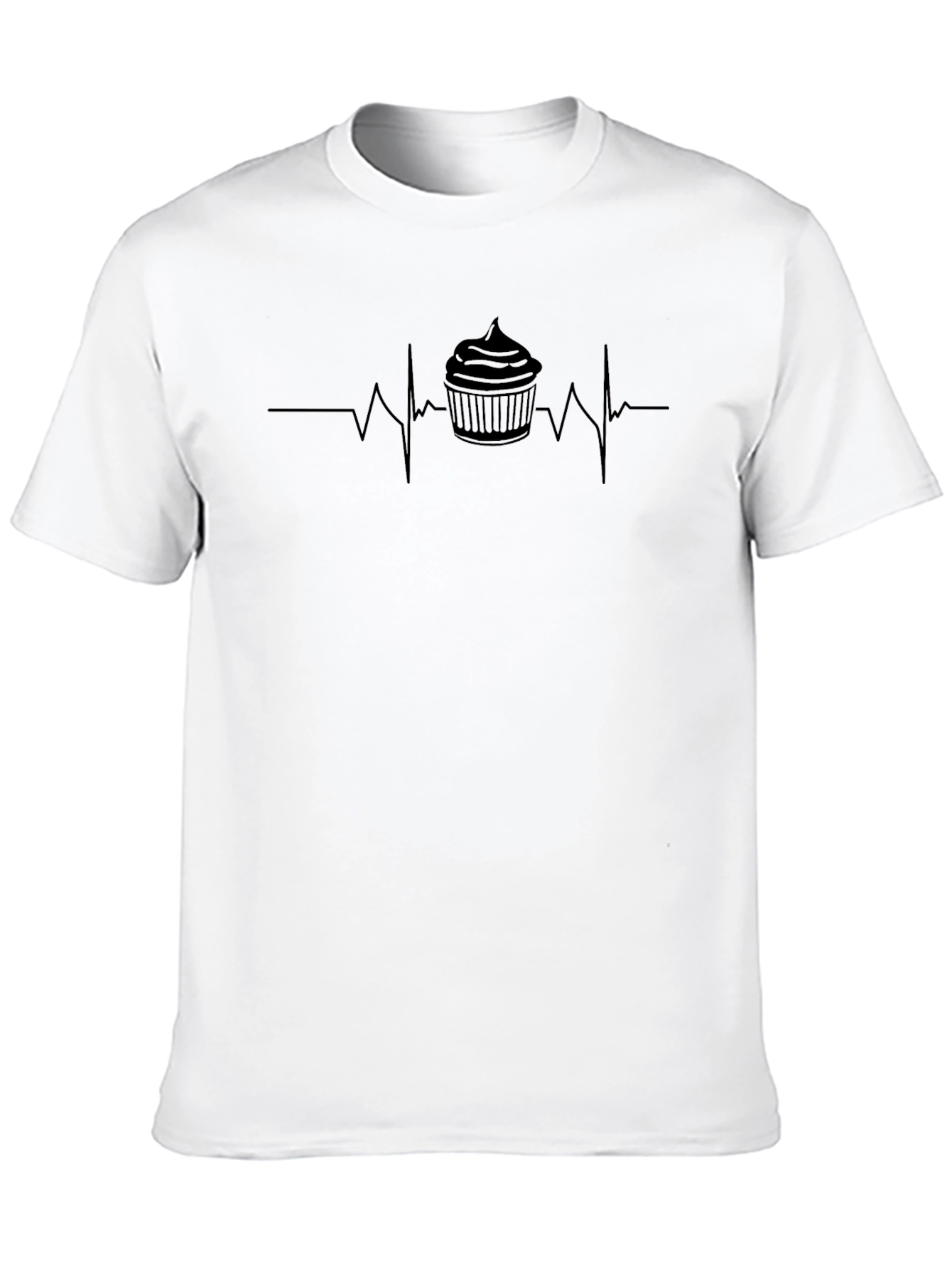 Cupcake Heartbeat T-Shirt - Sweet Life Rhythm