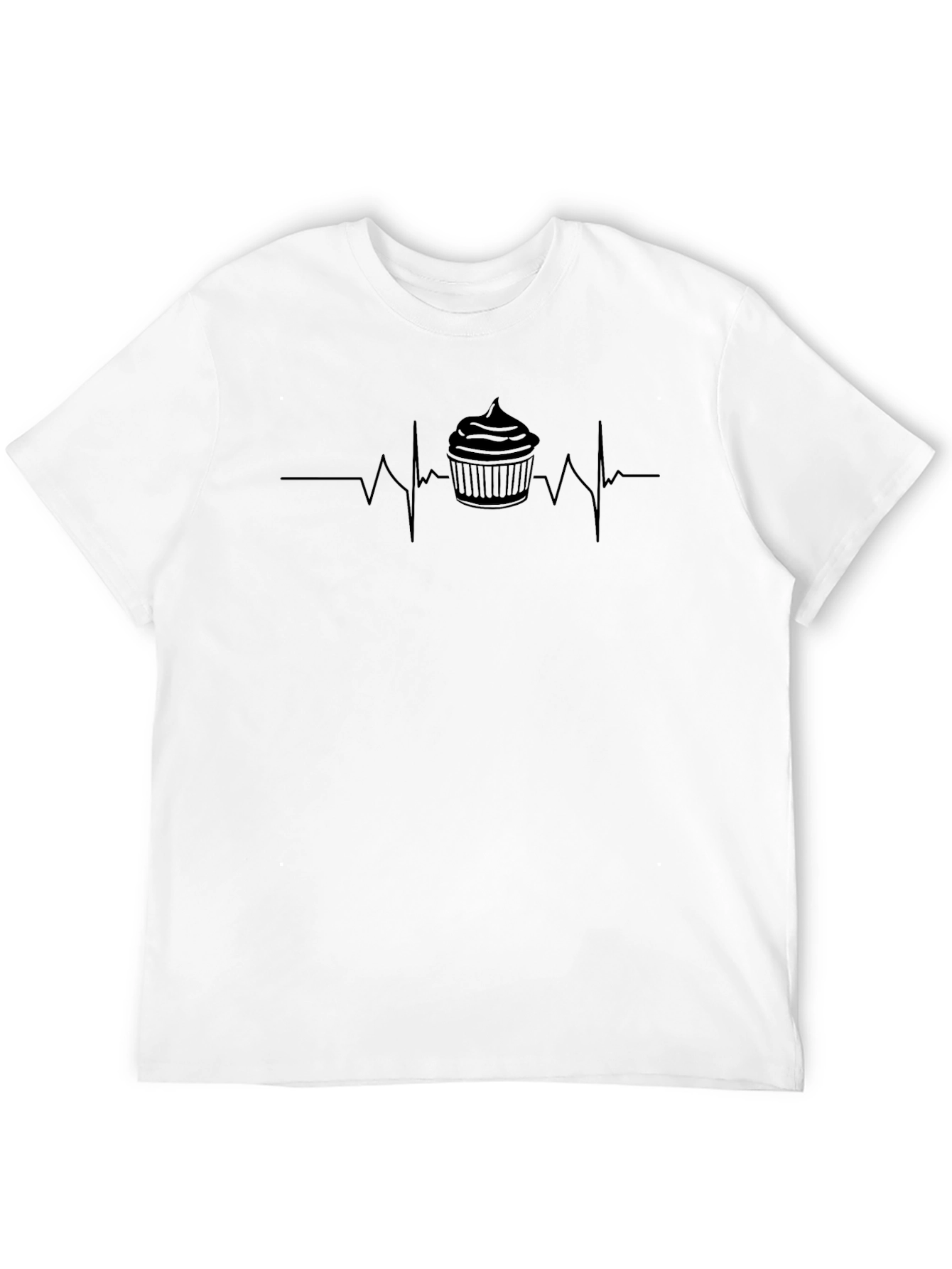 Cupcake Heartbeat T-Shirt - Sweet Life Rhythm
