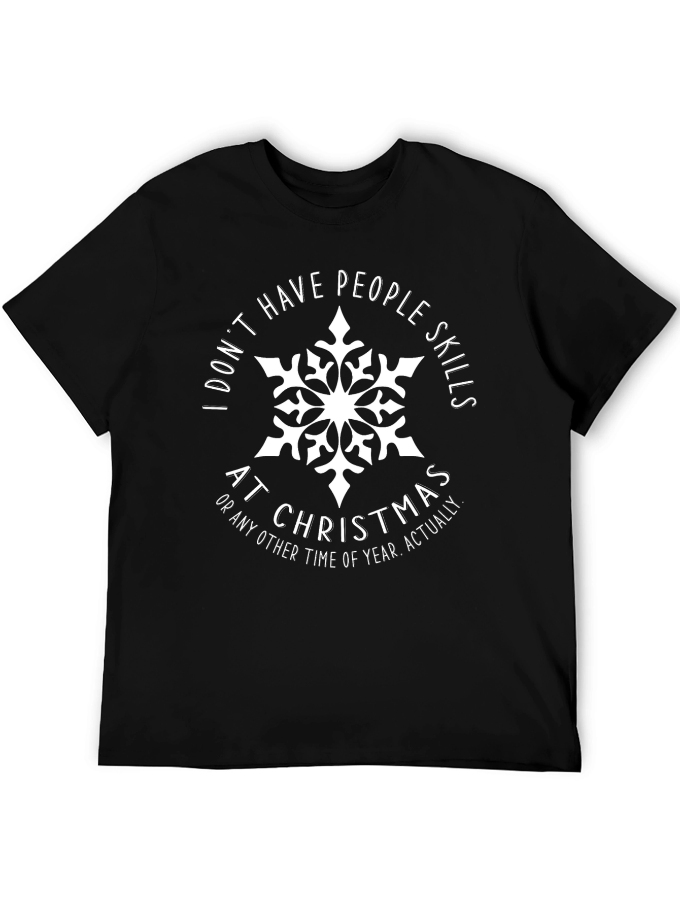 Humorous No People Skills Christmas T-Shirt
