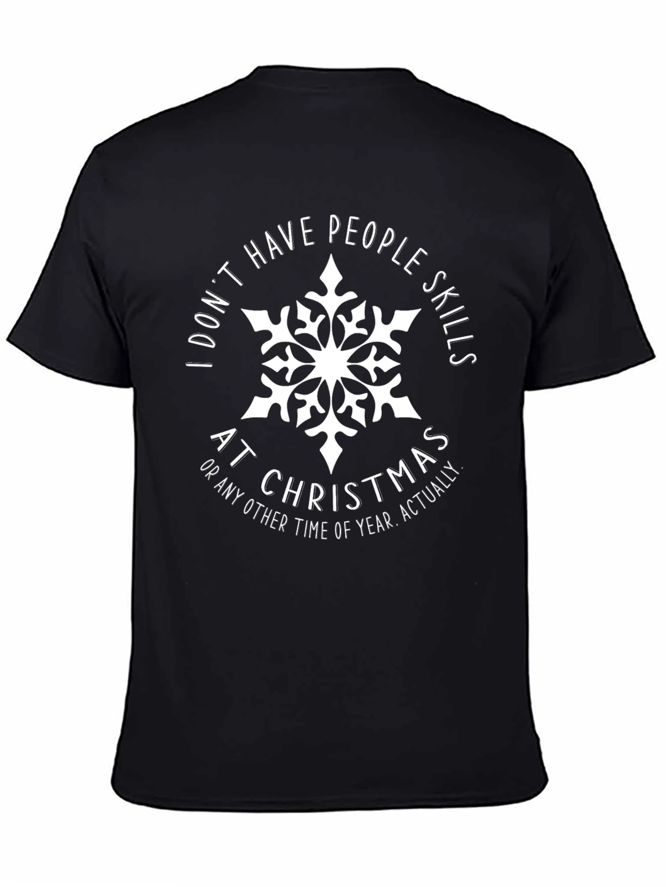 Humorous No People Skills Christmas T-Shirt