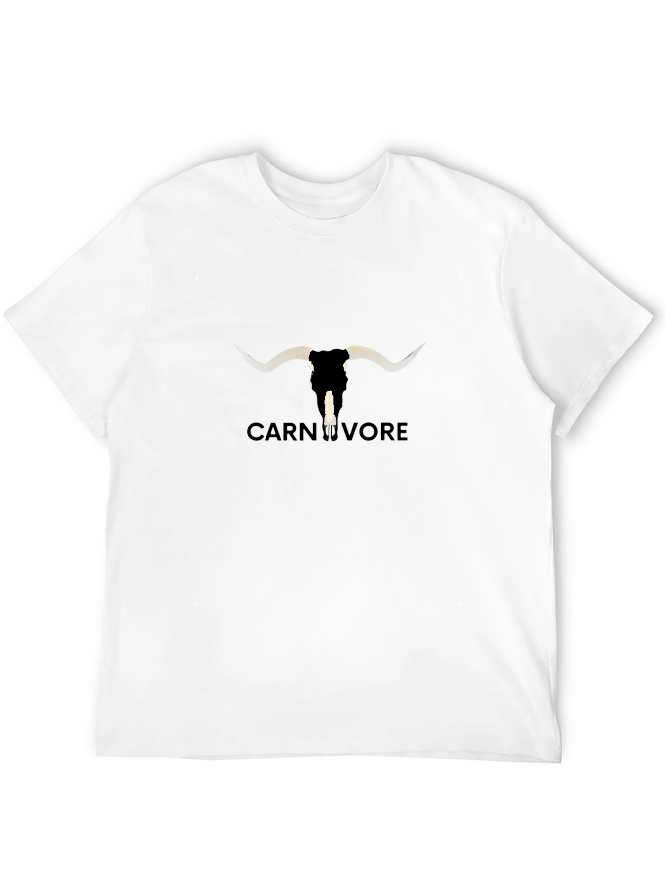 Carnivore Bull Skull Graphic T-Shirt