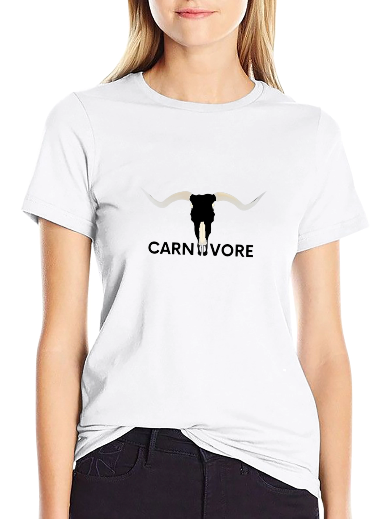 Carnivore Bull Skull Graphic T-Shirt