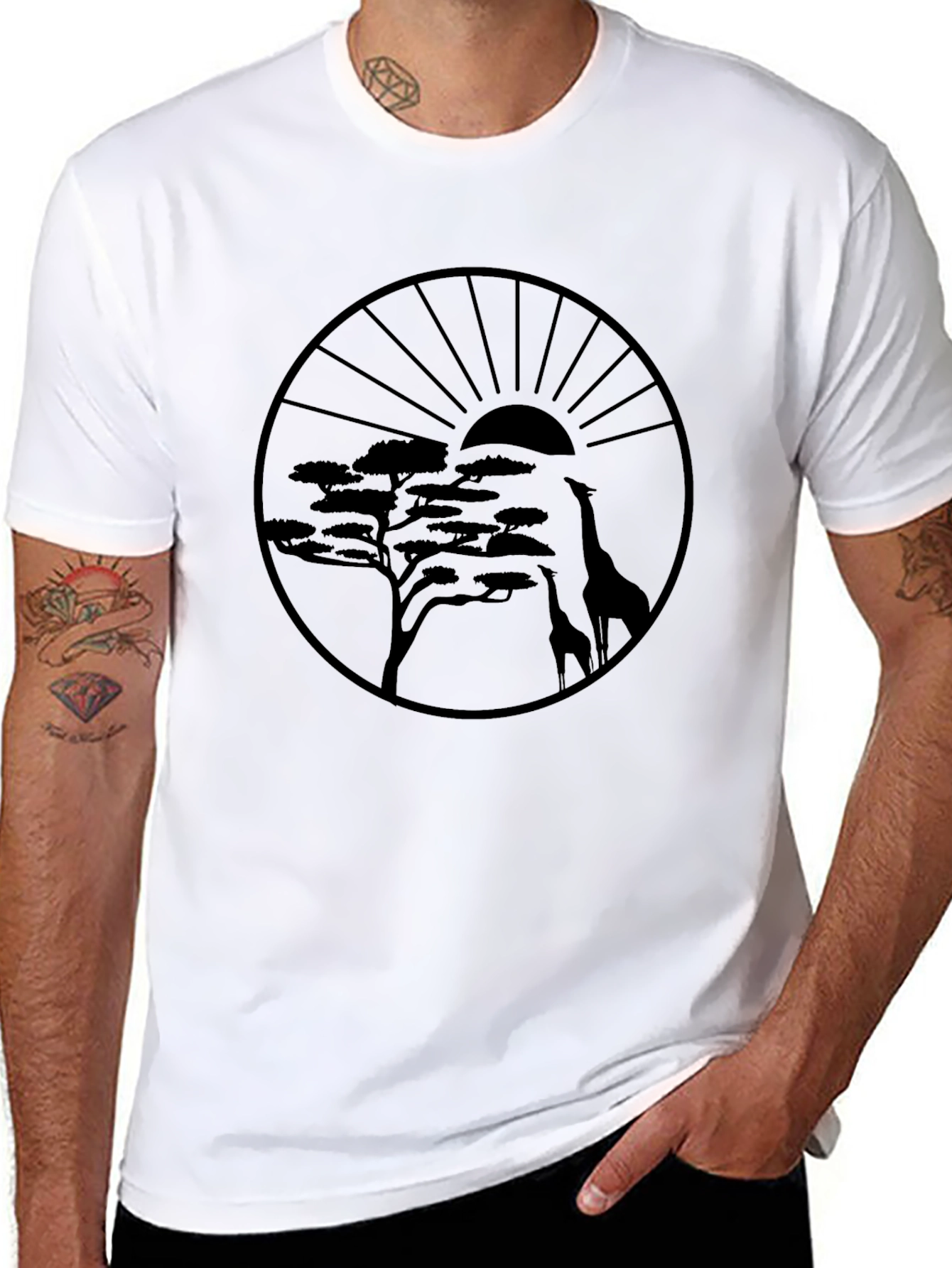 Savanna Sunset Graphic Tee - Black