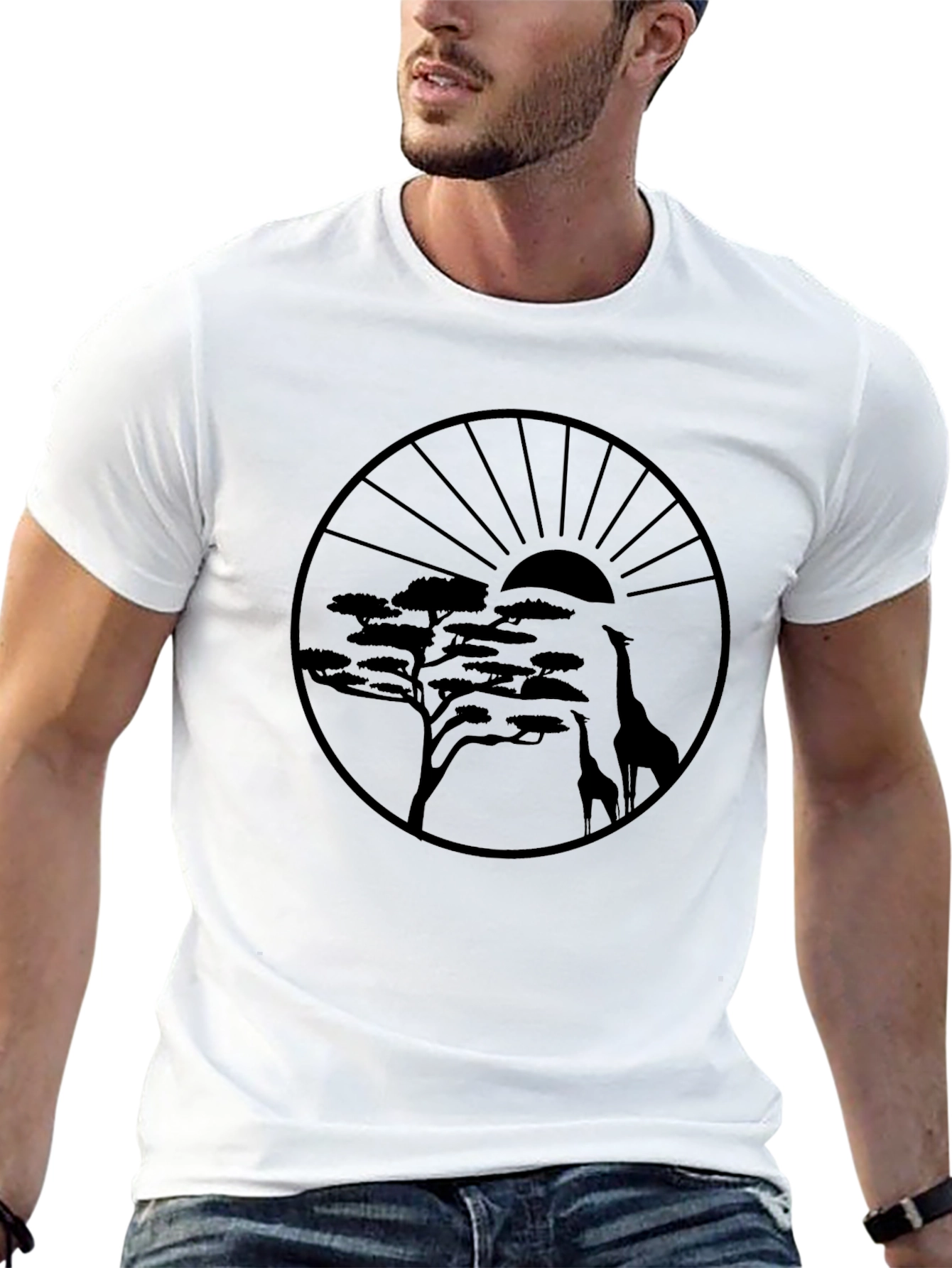Savanna Sunset Graphic Tee - Black