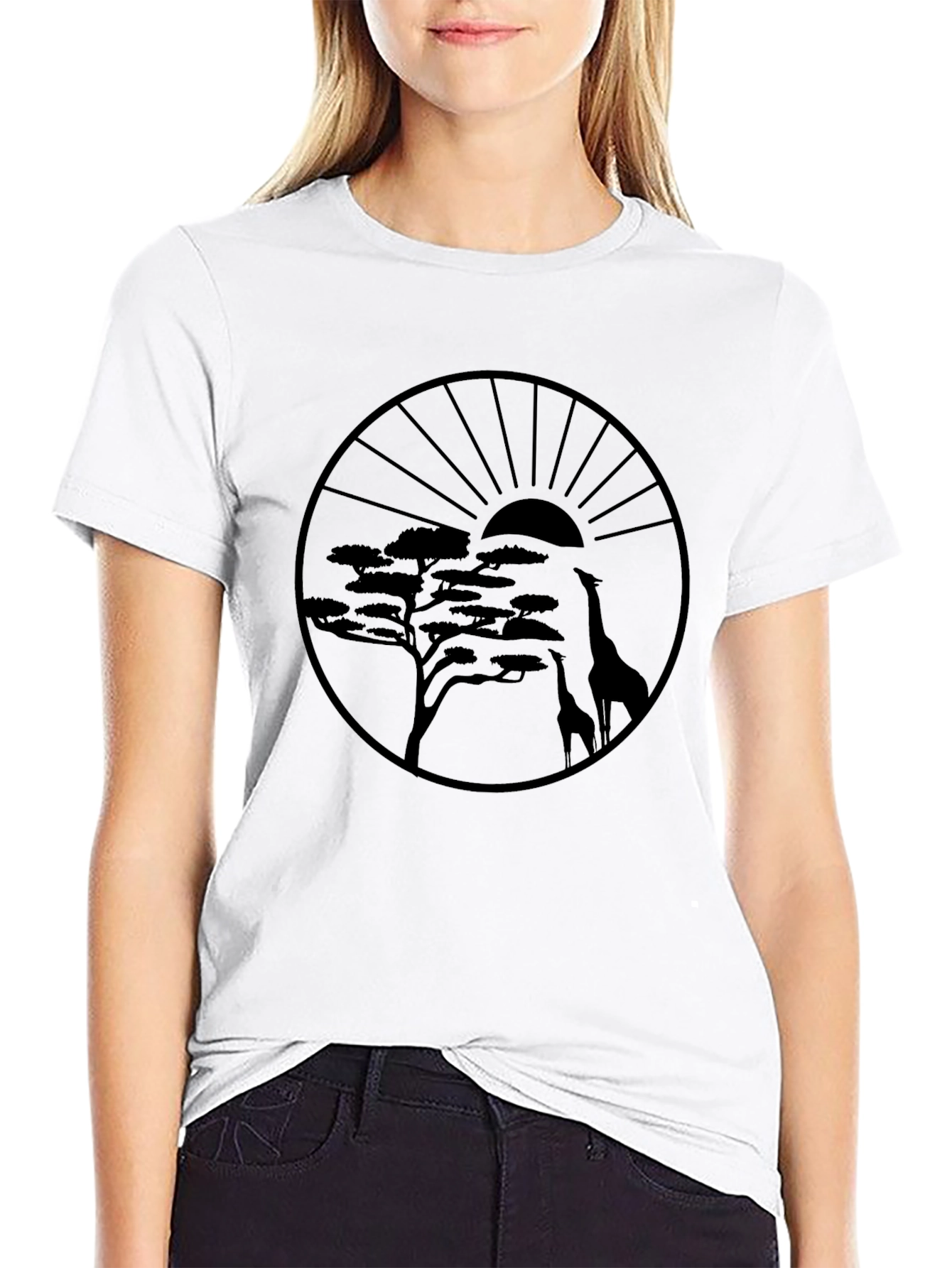 Savanna Sunset Graphic Tee - Black