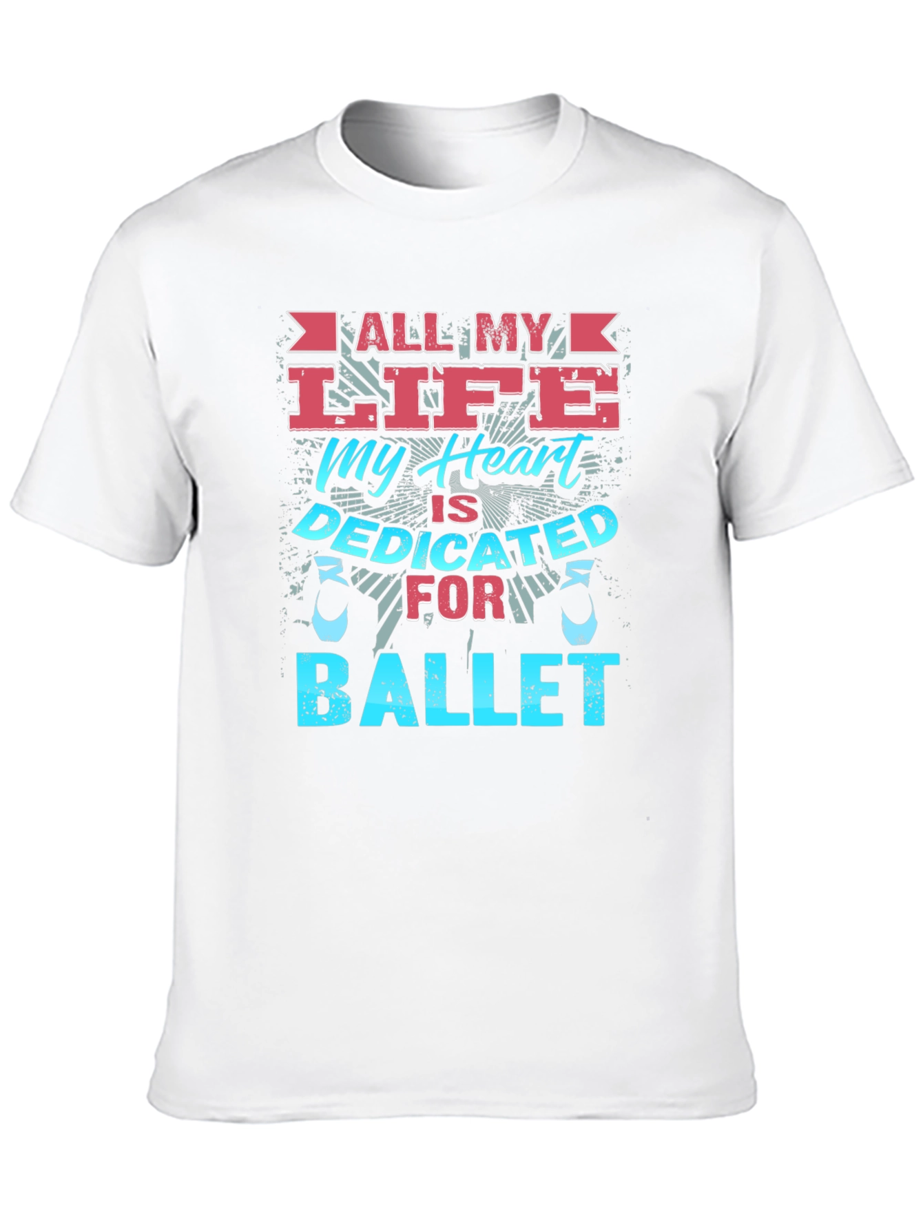 Ballet Dedicated Heart Graphic T-Shirt