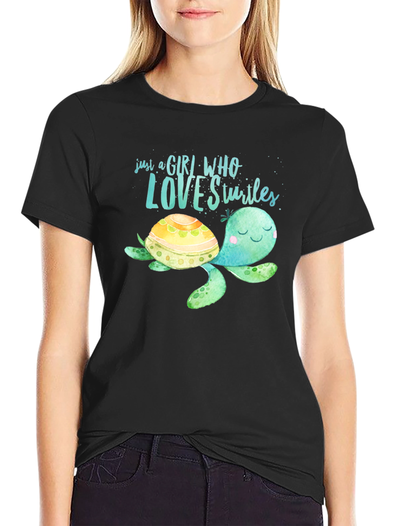 Girl Who Loves Turtles Graphic Tee