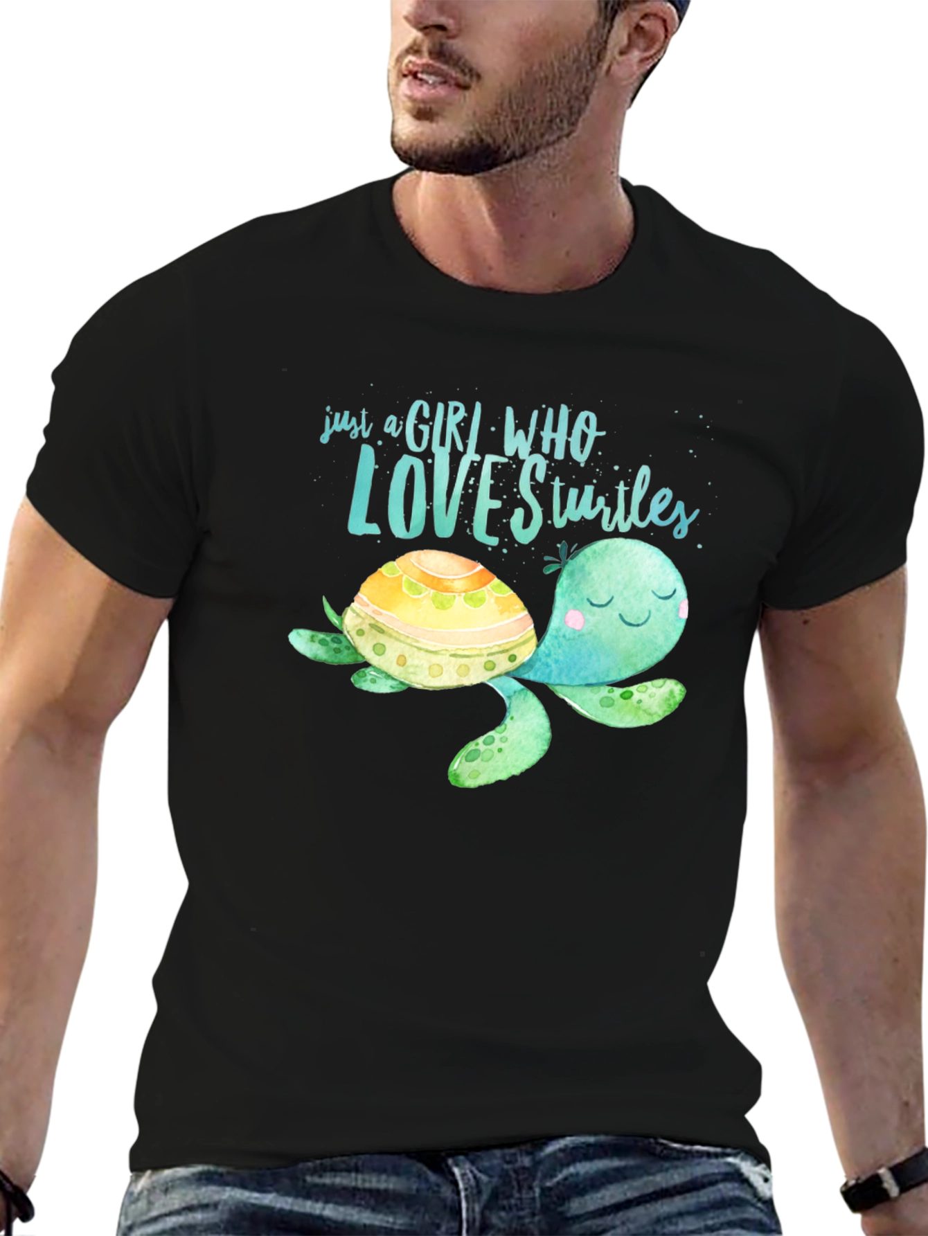 Girl Who Loves Turtles Graphic Tee