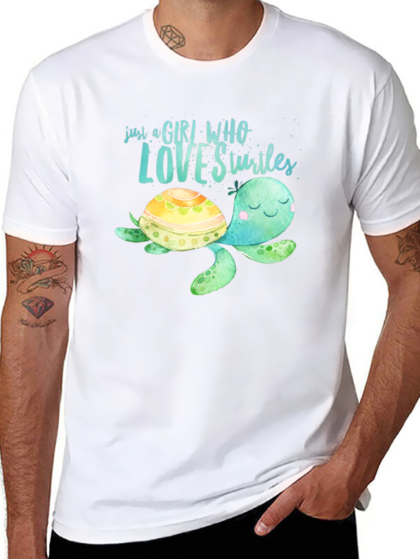 Girl Who Loves Turtles Graphic Tee