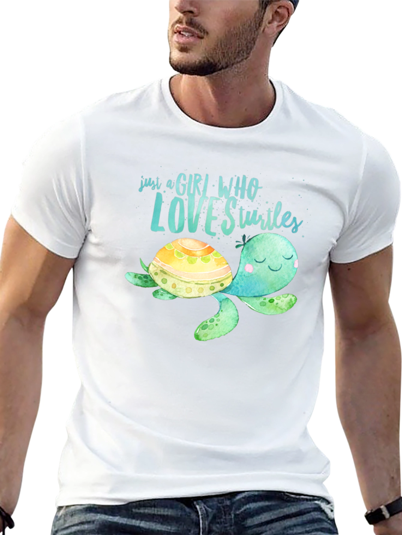 Girl Who Loves Turtles Graphic Tee