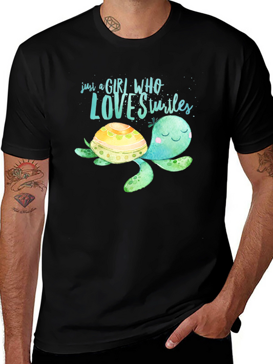 Girl Who Loves Turtles Graphic Tee