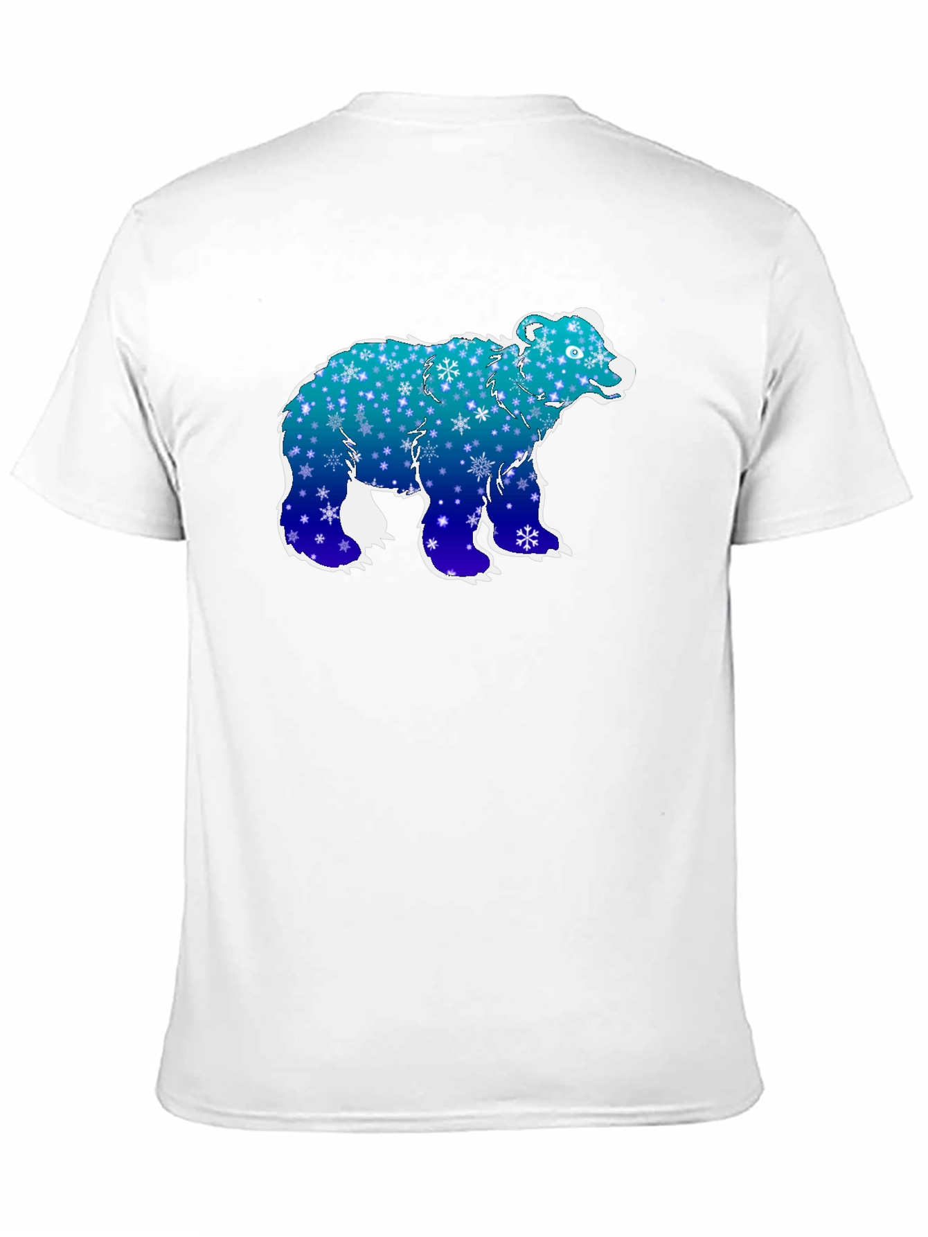 Winter Bear Graphic Tee - Black Cotton T-Shirt