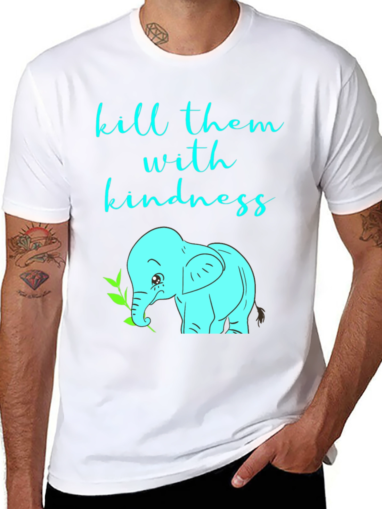 Kindness Elephant Graphic Tee - Unisex Soft Cotton T-Shirt