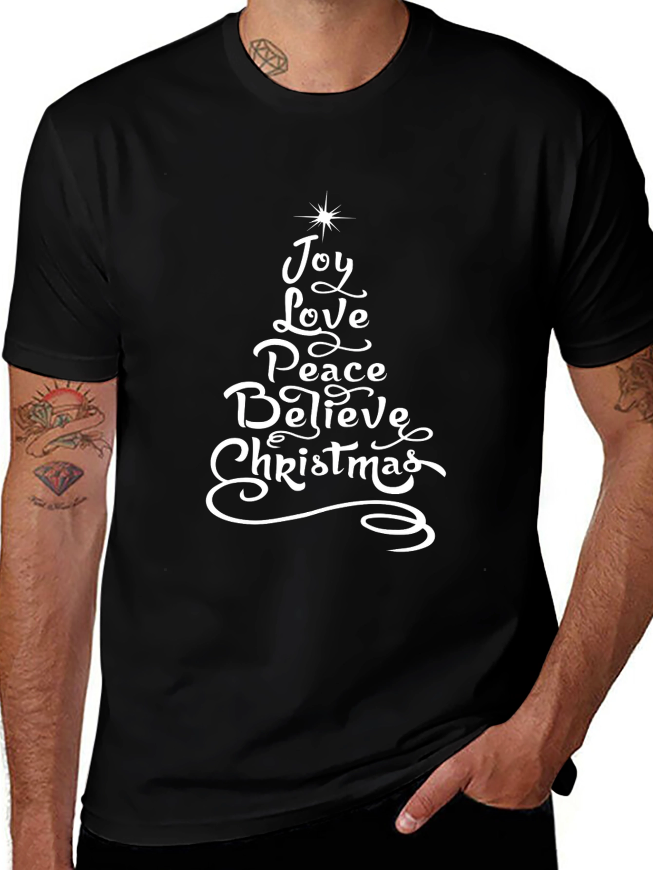 Christmas Joy Graphic Tee - Holiday Festive Shirt