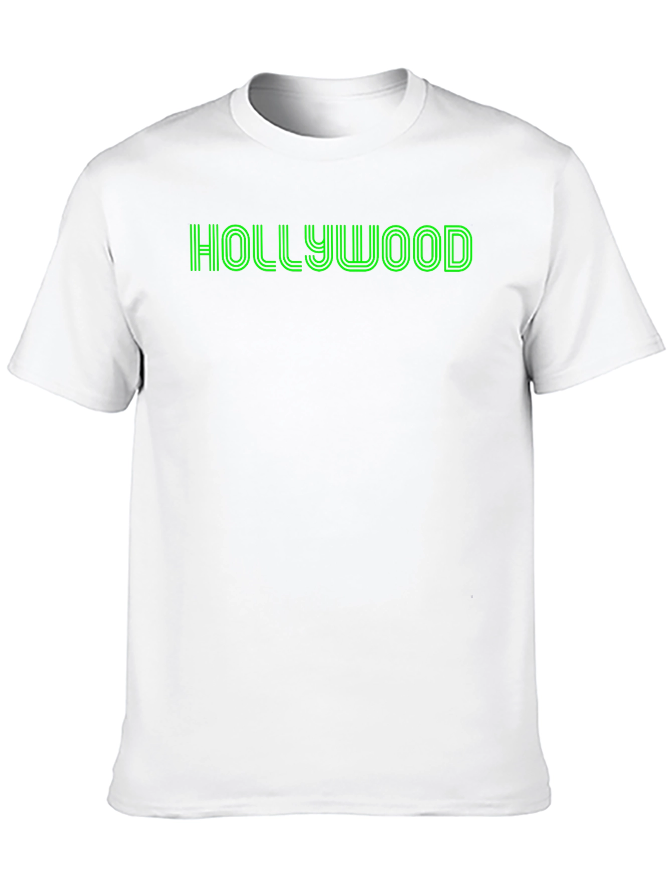Hollywood Graphic Tee - Retro Style Black T-Shirt