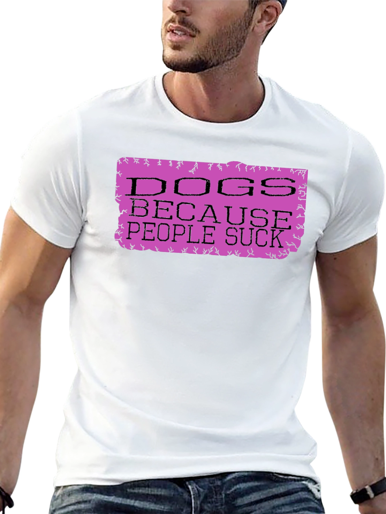 Dogs Because People Suck Graphic Tee