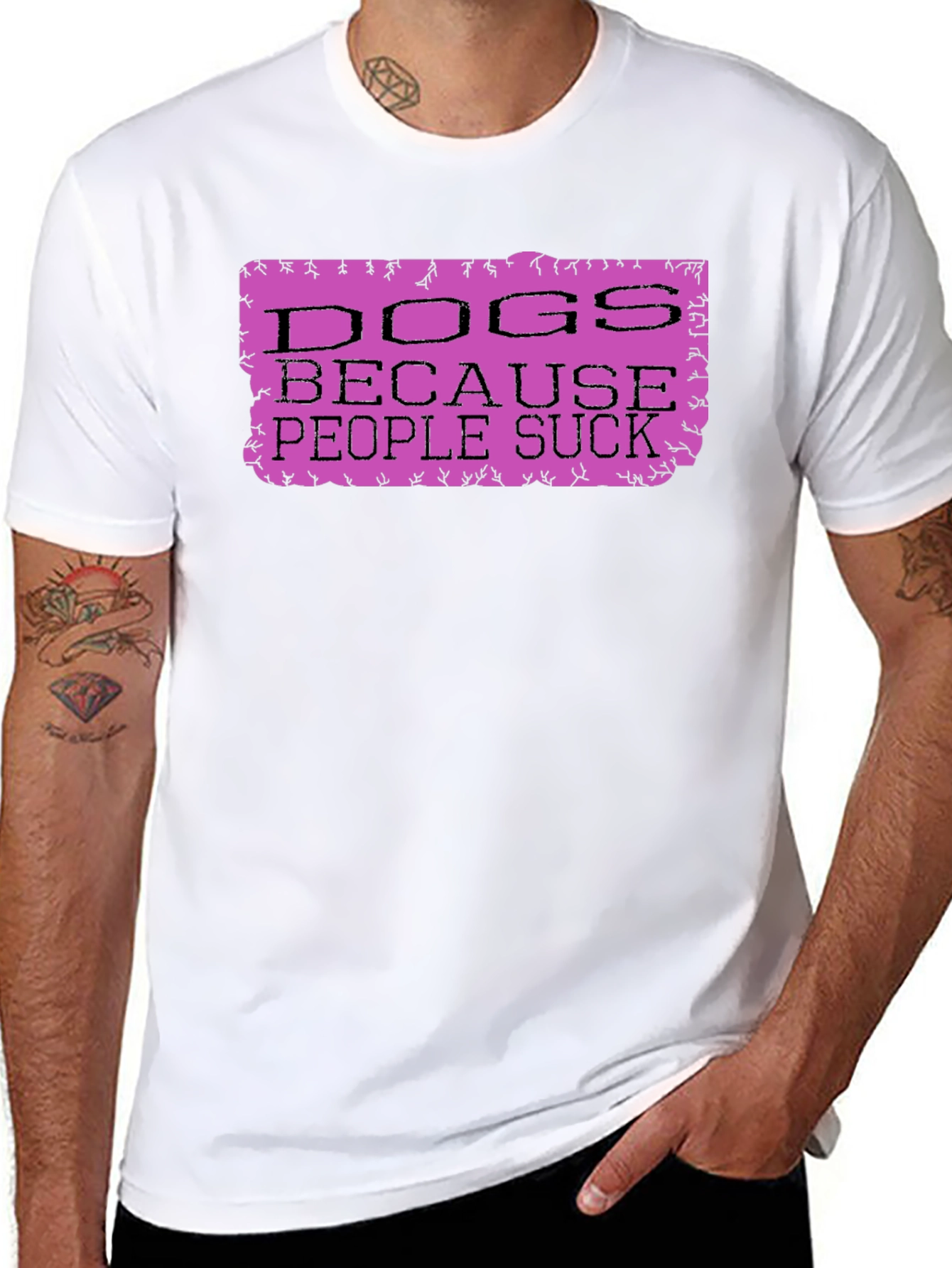 Dogs Because People Suck Graphic Tee