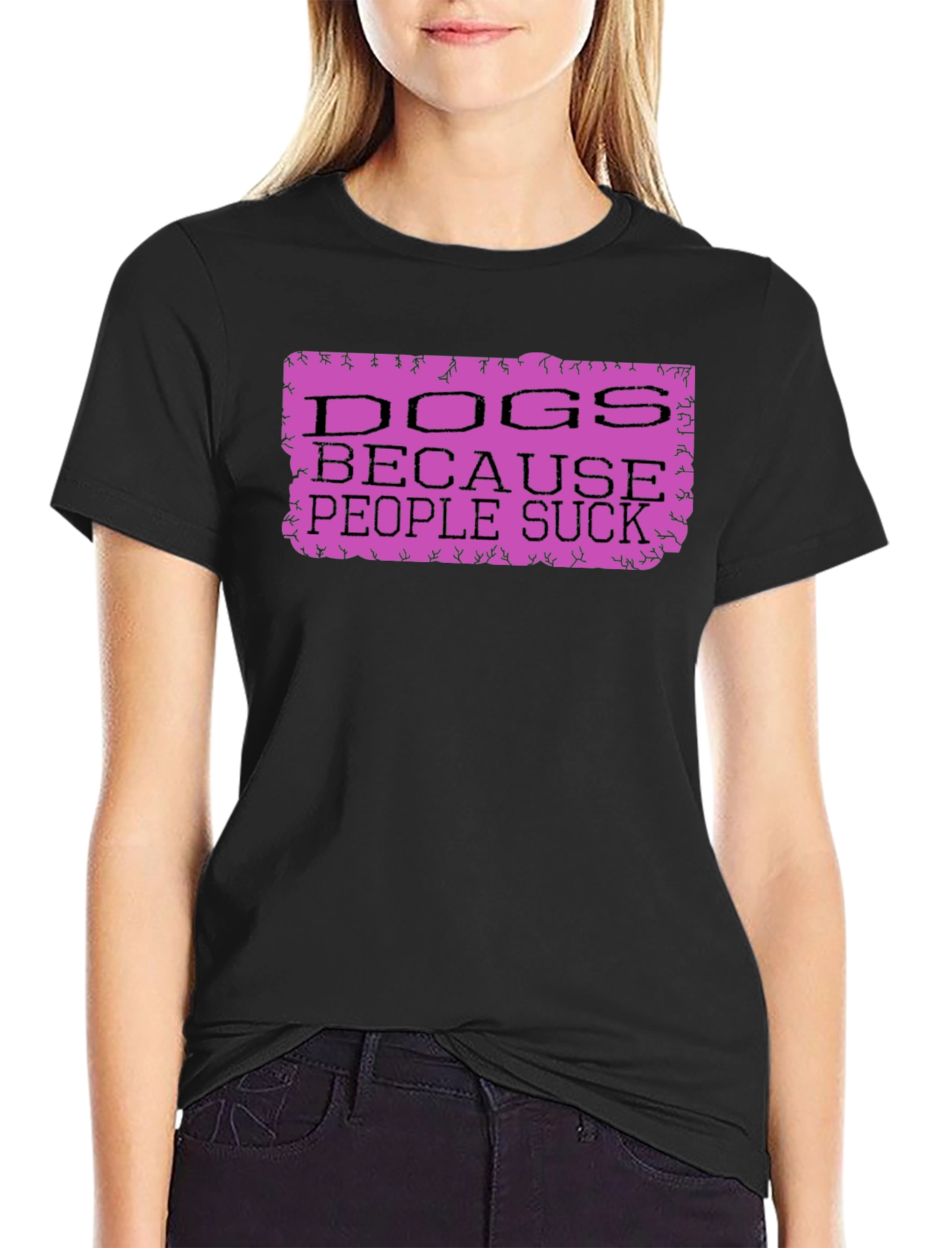 Dogs Because People Suck Graphic Tee