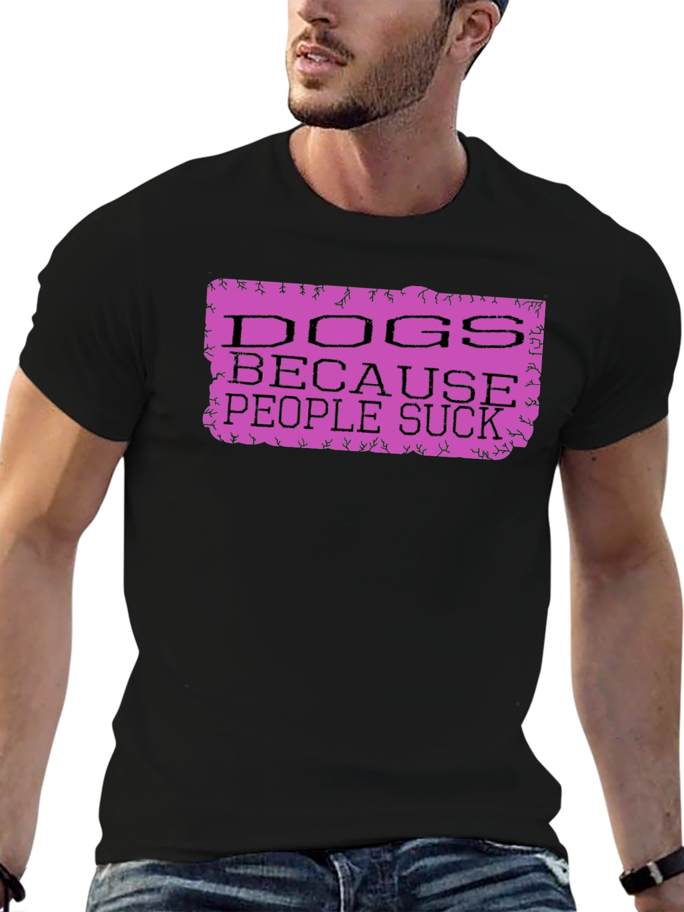 Dogs Because People Suck Graphic Tee