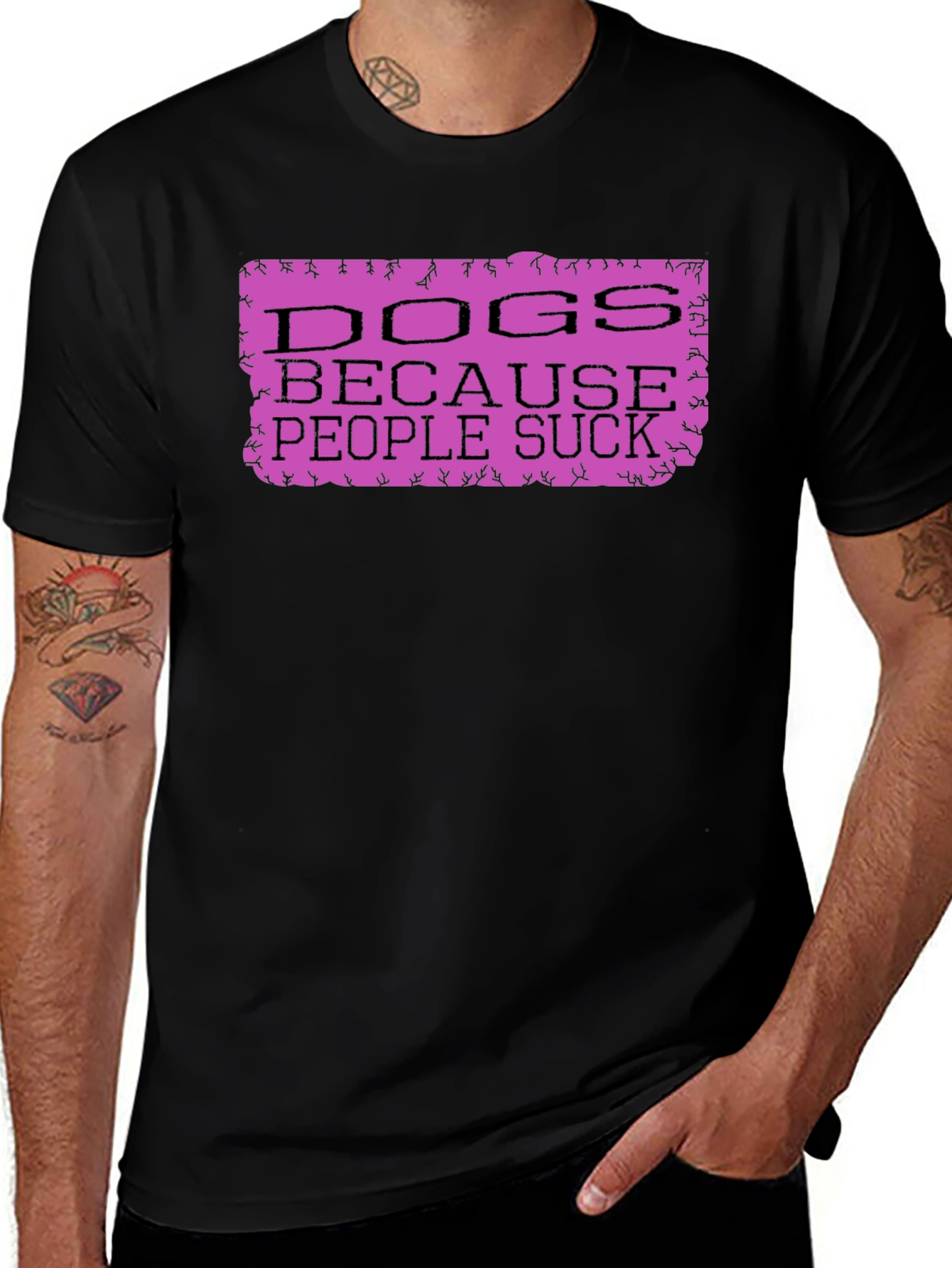 Dogs Because People Suck Graphic Tee