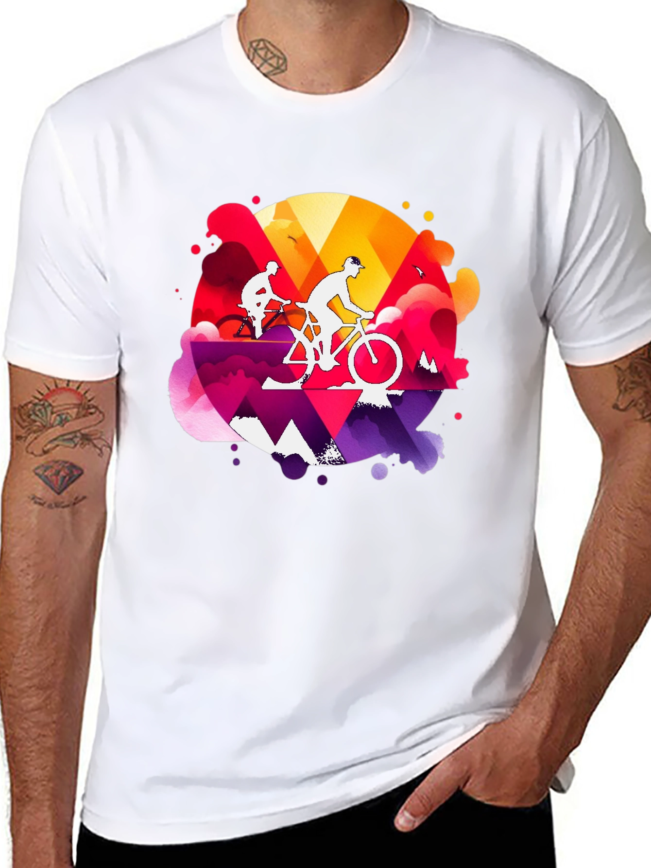 Mountain Biking Graphic Tee - Adventure Style