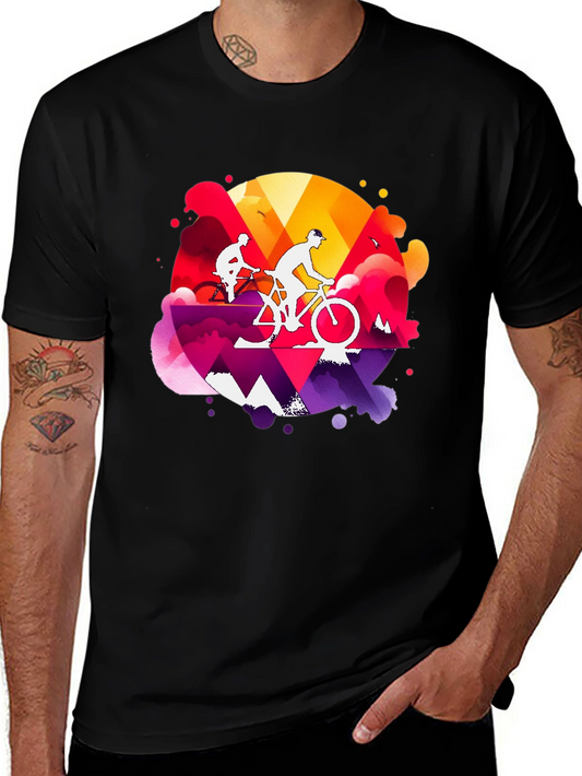 Mountain Biking Graphic Tee - Adventure Style