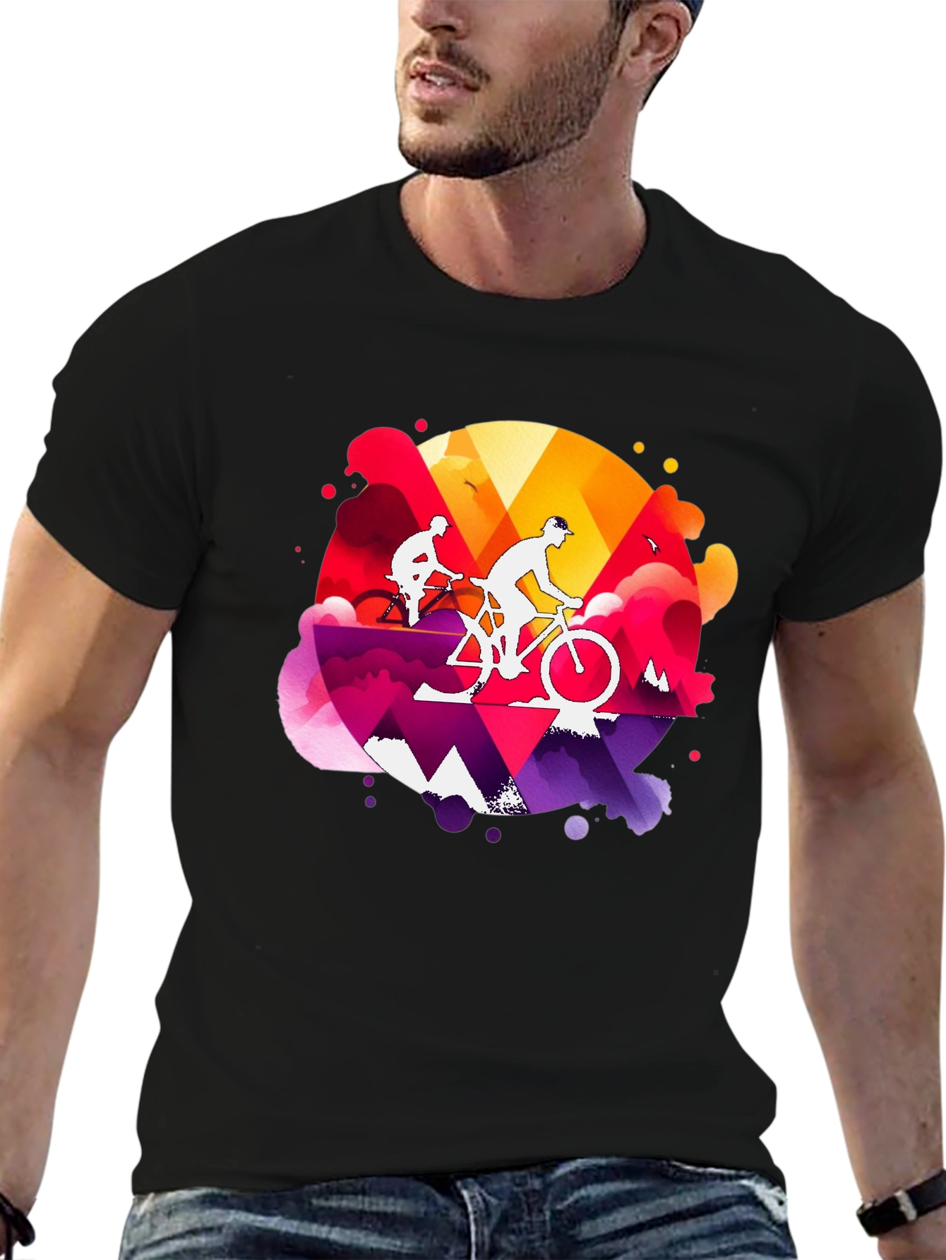 Mountain Biking Graphic Tee - Adventure Style
