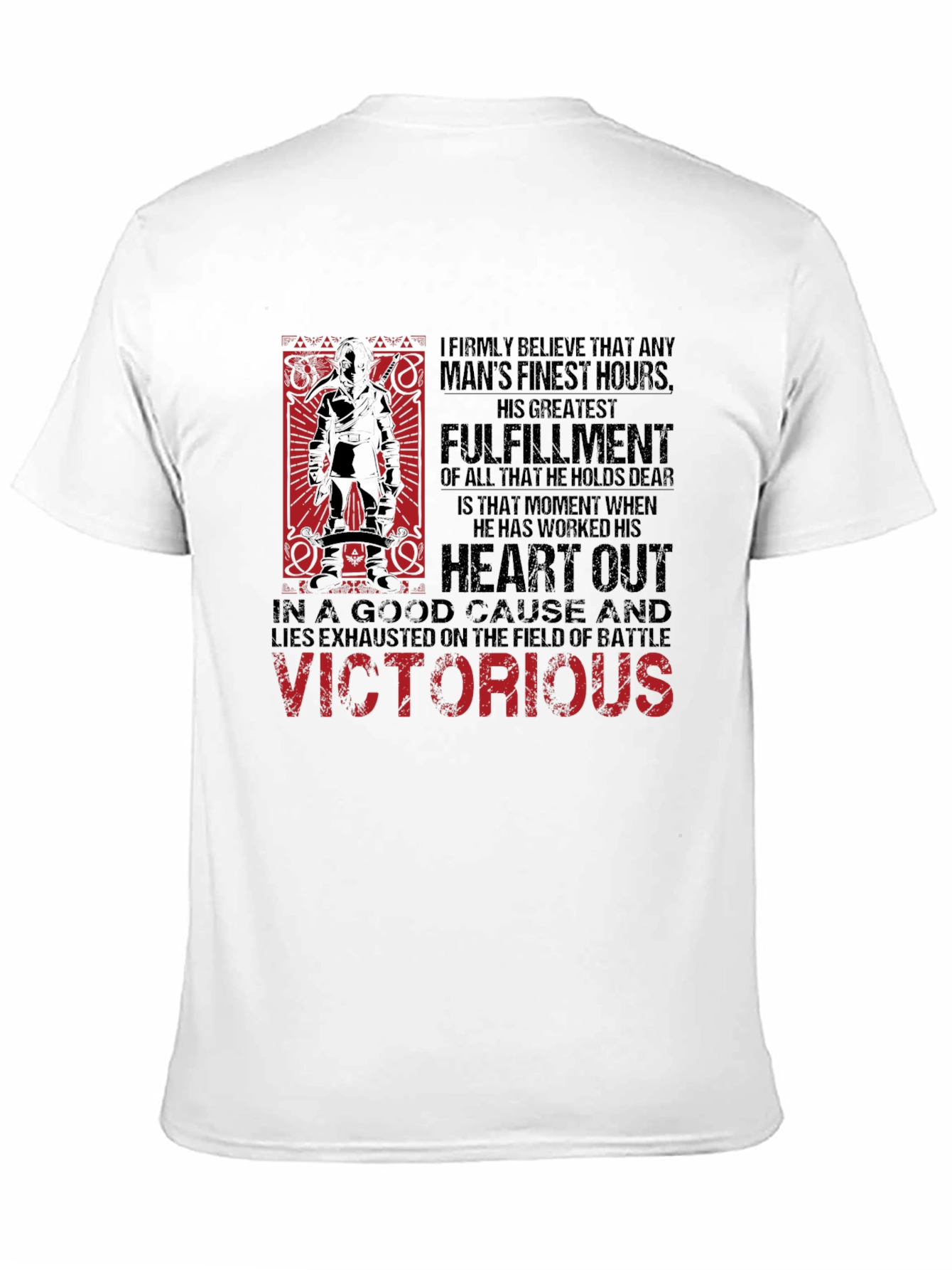 Victorious Soldier Graphic Tee - Black