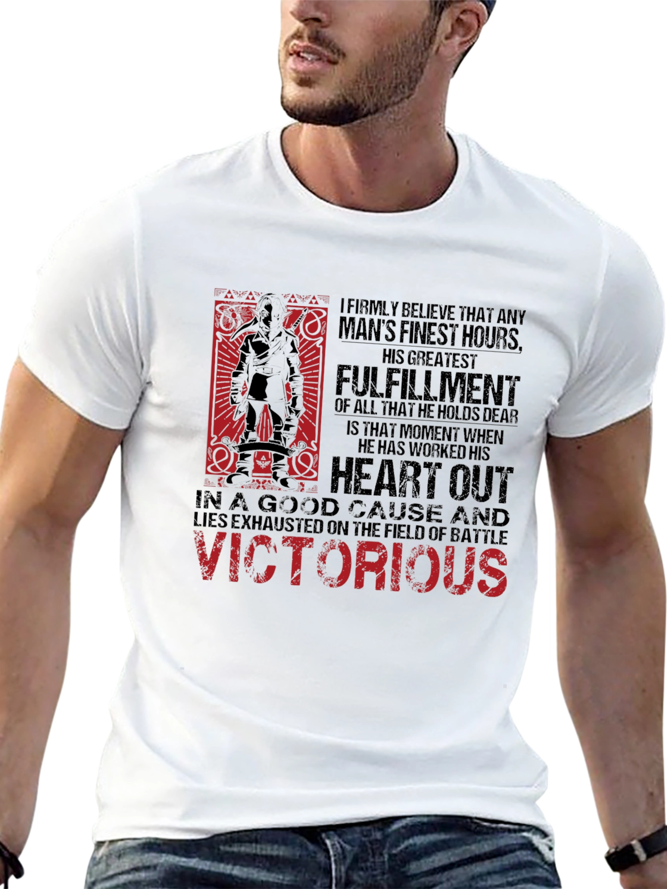 Victorious Soldier Graphic Tee - Black