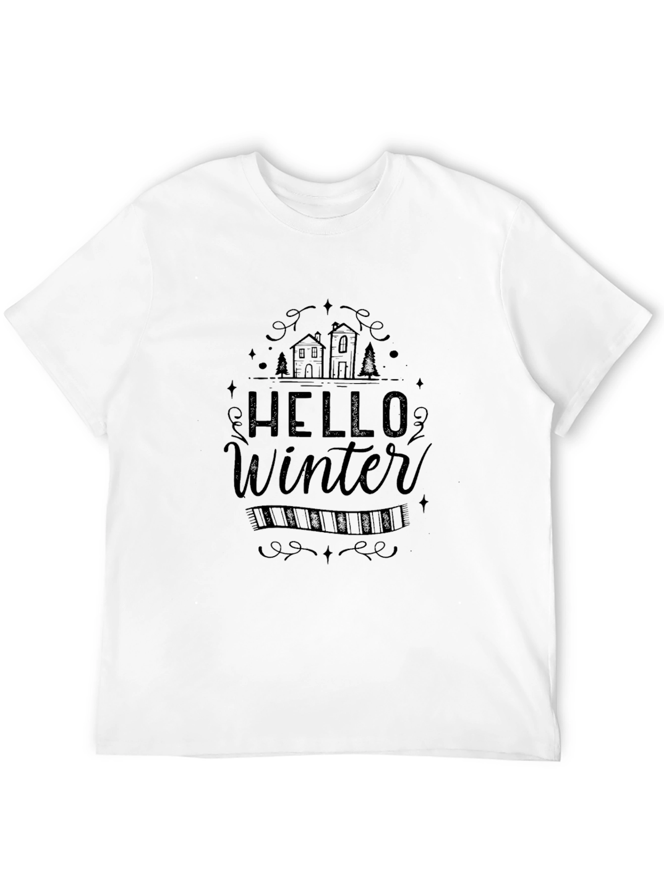 Hello Winter Graphic Tee - Cozy Season Style