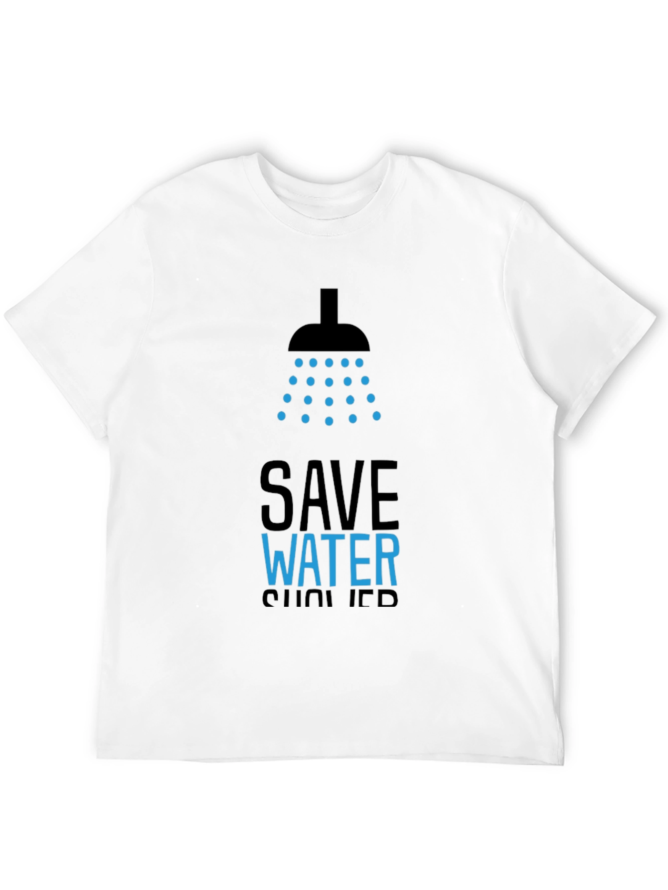 Save Water Shower T-Shirt - Black Graphic Tee