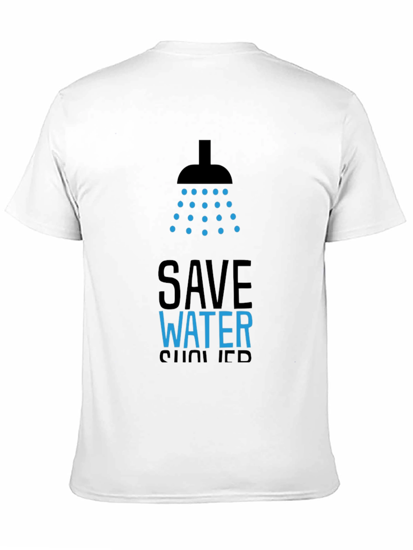 Save Water Shower T-Shirt - Black Graphic Tee