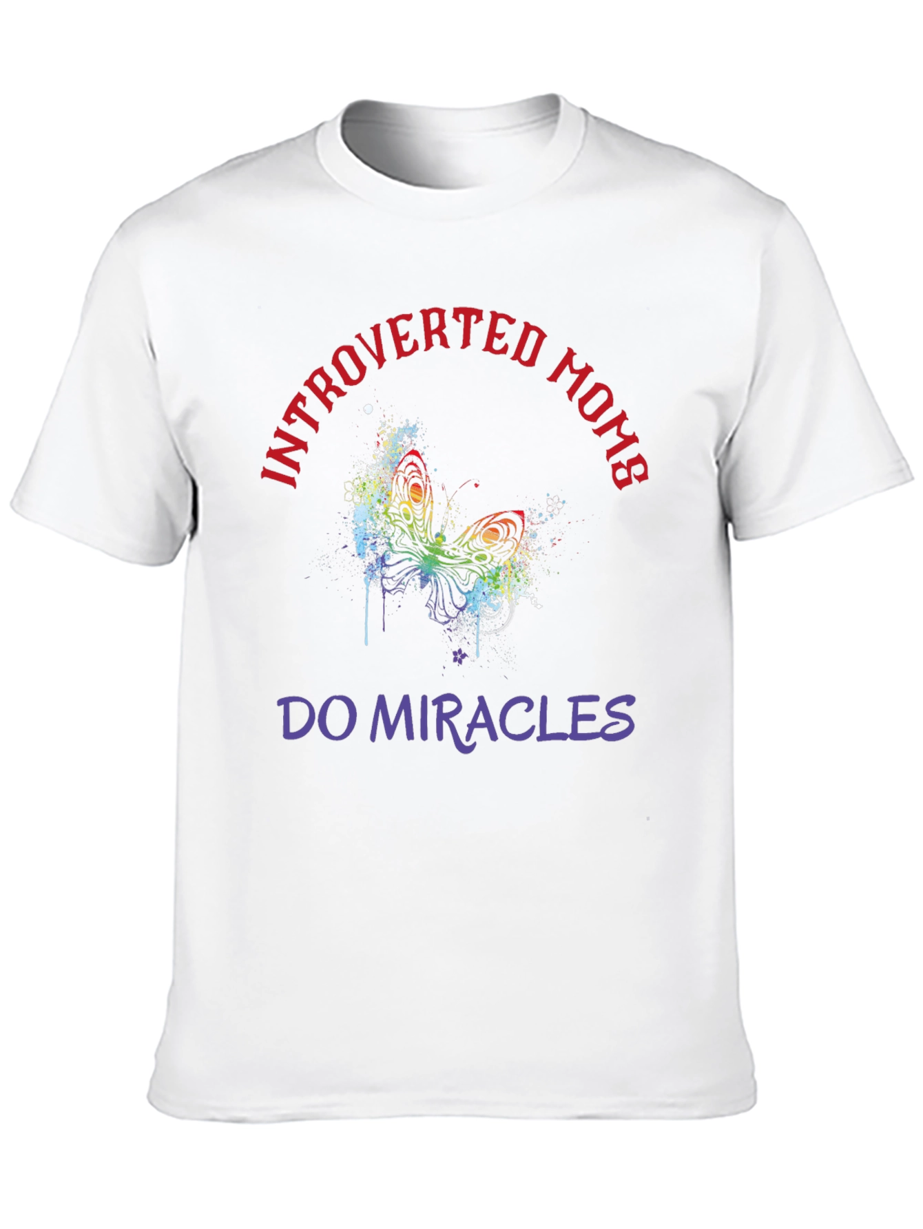 Introverted Moms T-Shirt Butterfly Graphic