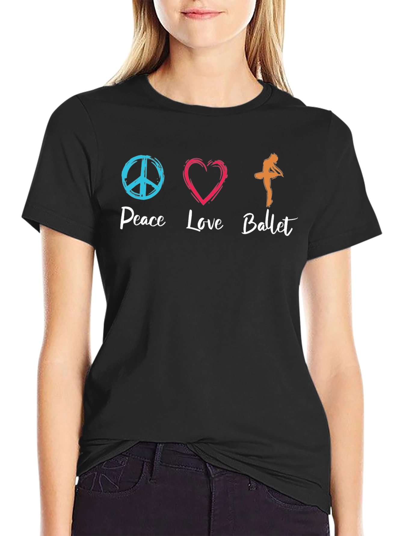 Peace Love Ballet Graphic T-Shirt