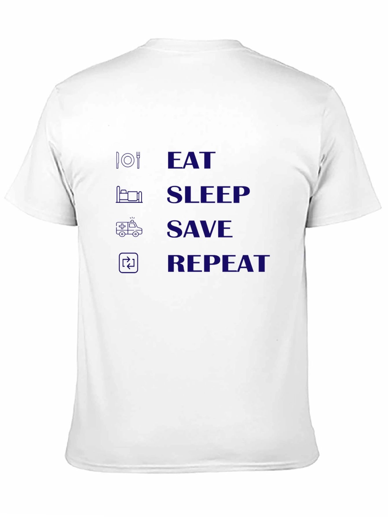 Eat Sleep Save Repeat Black Graphic Tee